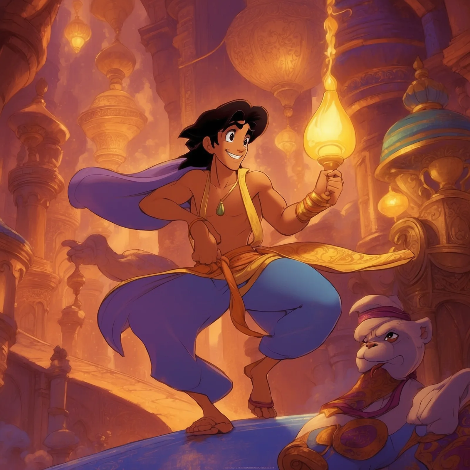 Illustration from the story Aladdin and the Magic Lamp
