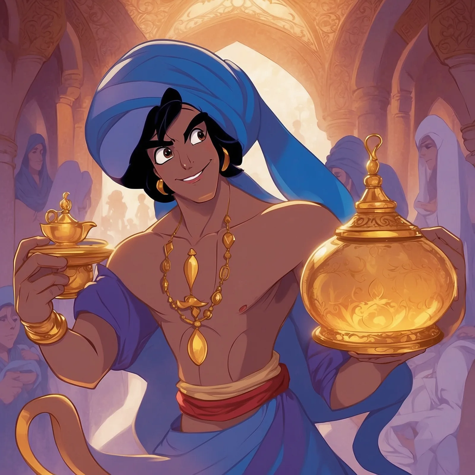 Illustration from the story Aladdin and the Magic Lamp