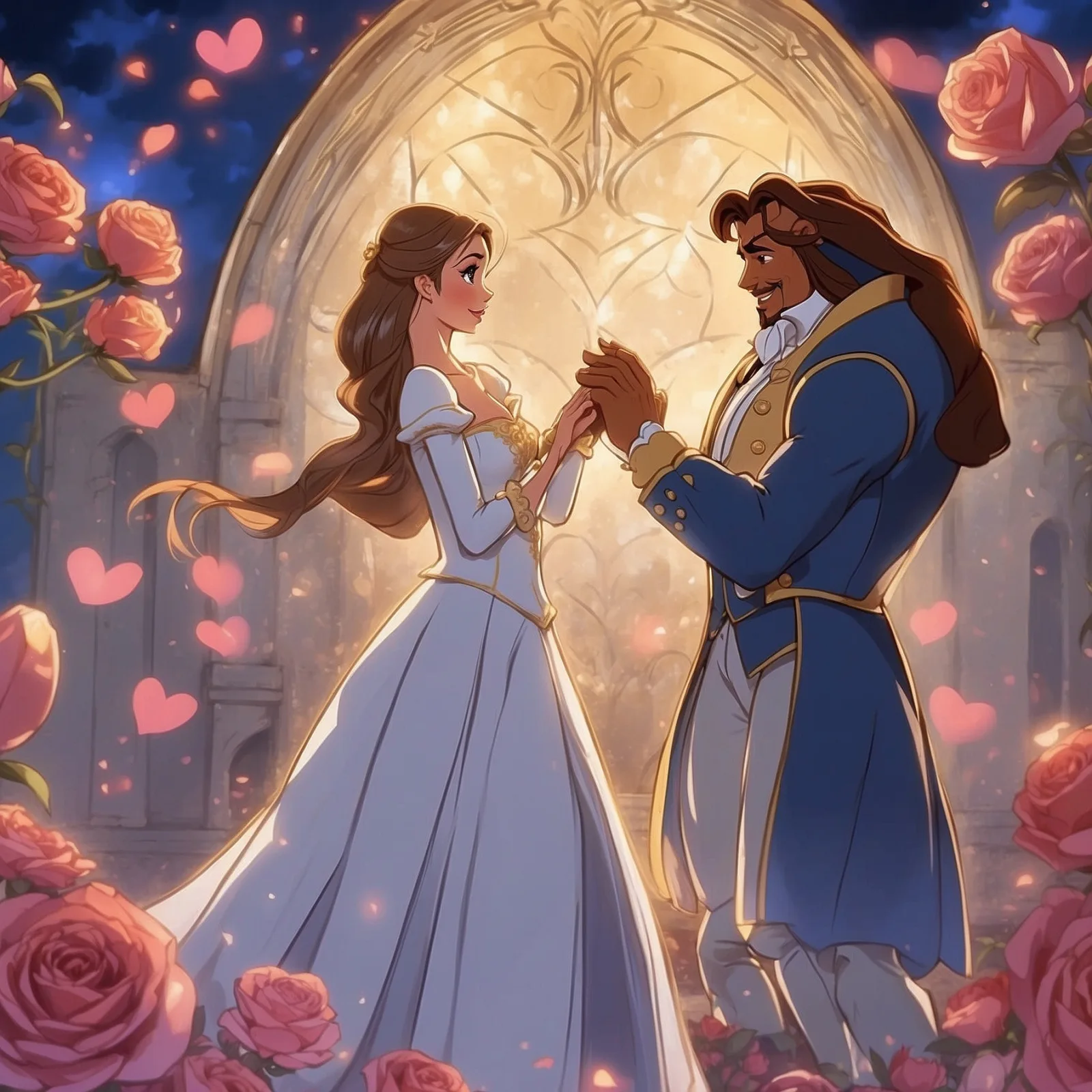 Illustration from the story Beauty and the Beast
