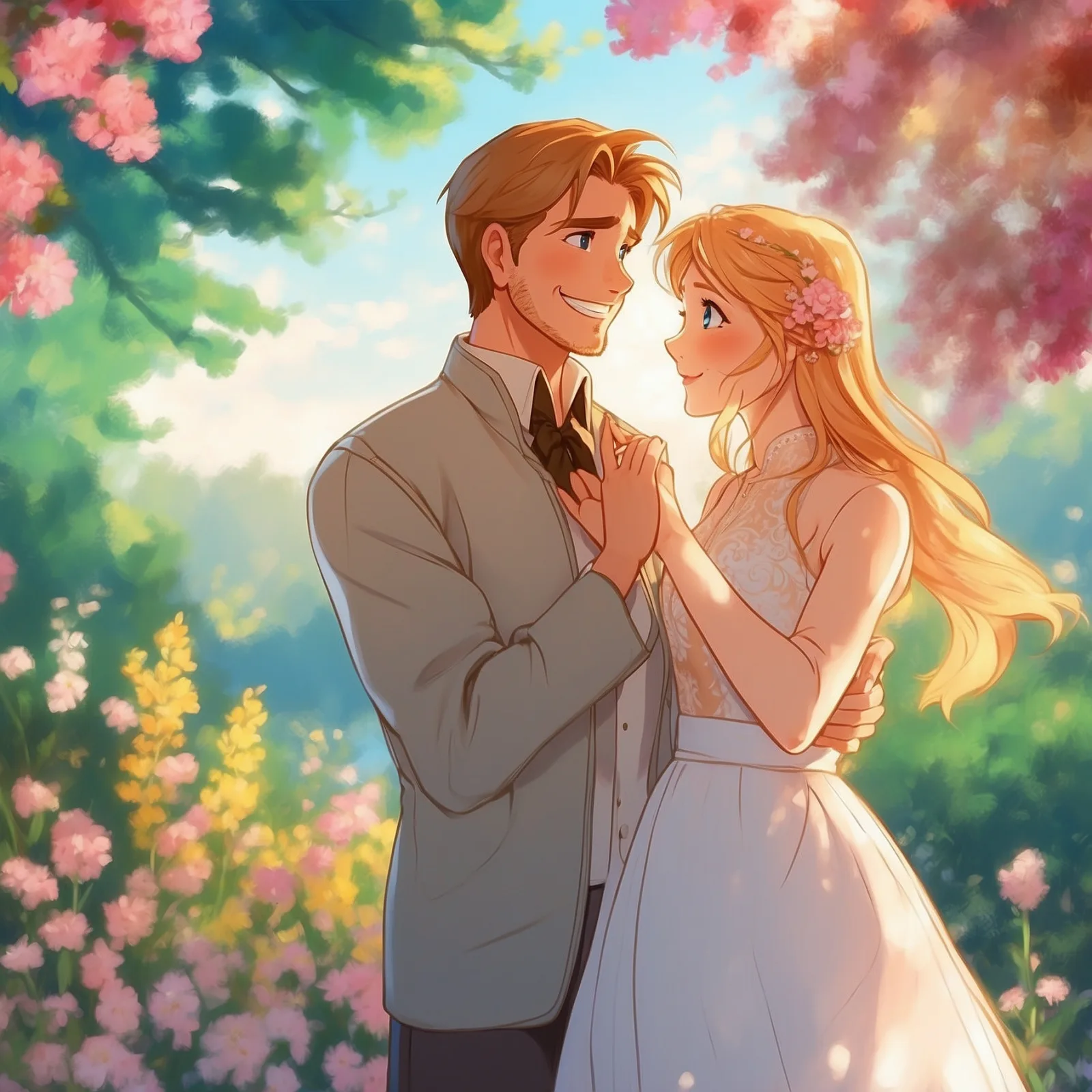 Illustration from the story Hans in Luck