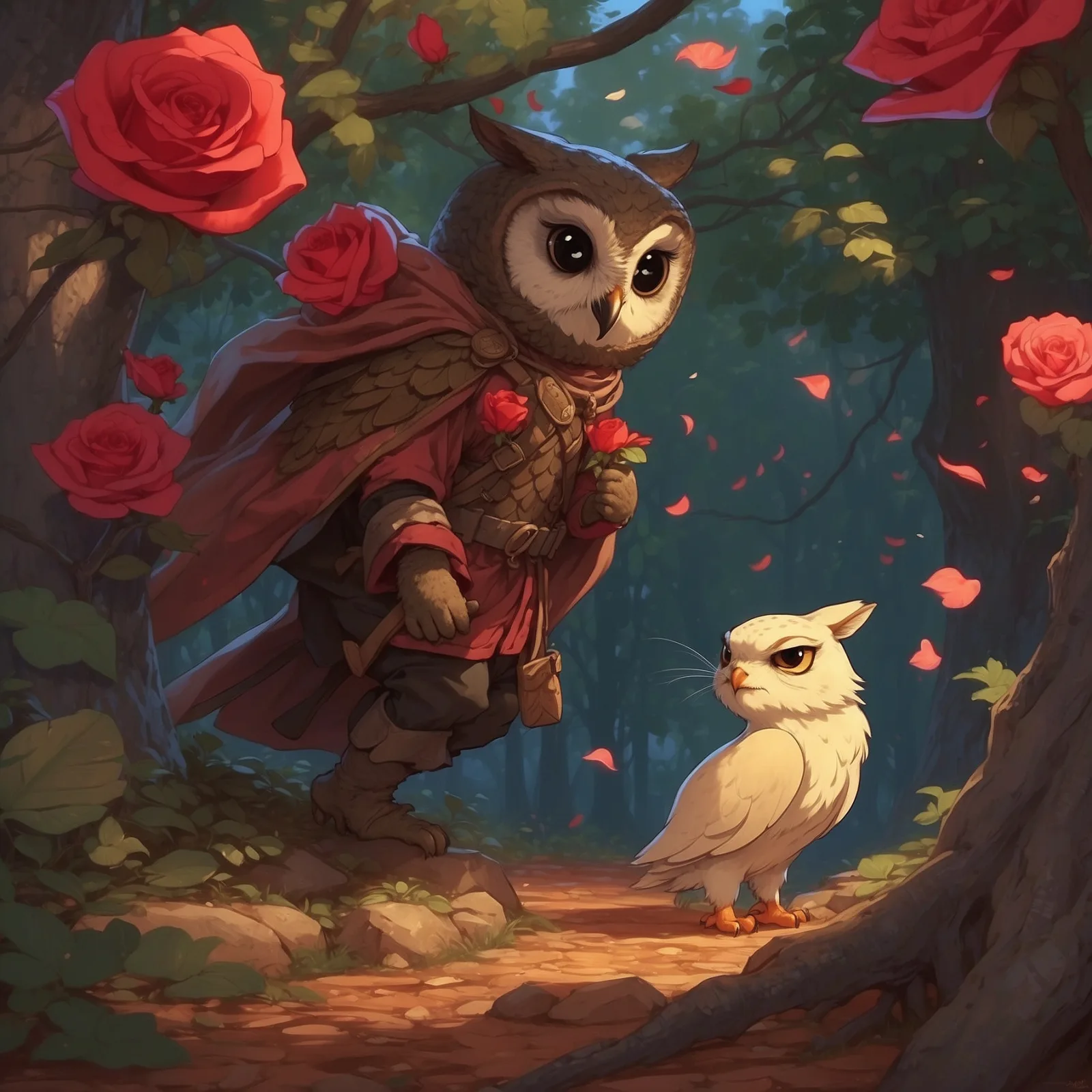 Illustration from the story How Molo Stole the Lovely Rose-Red