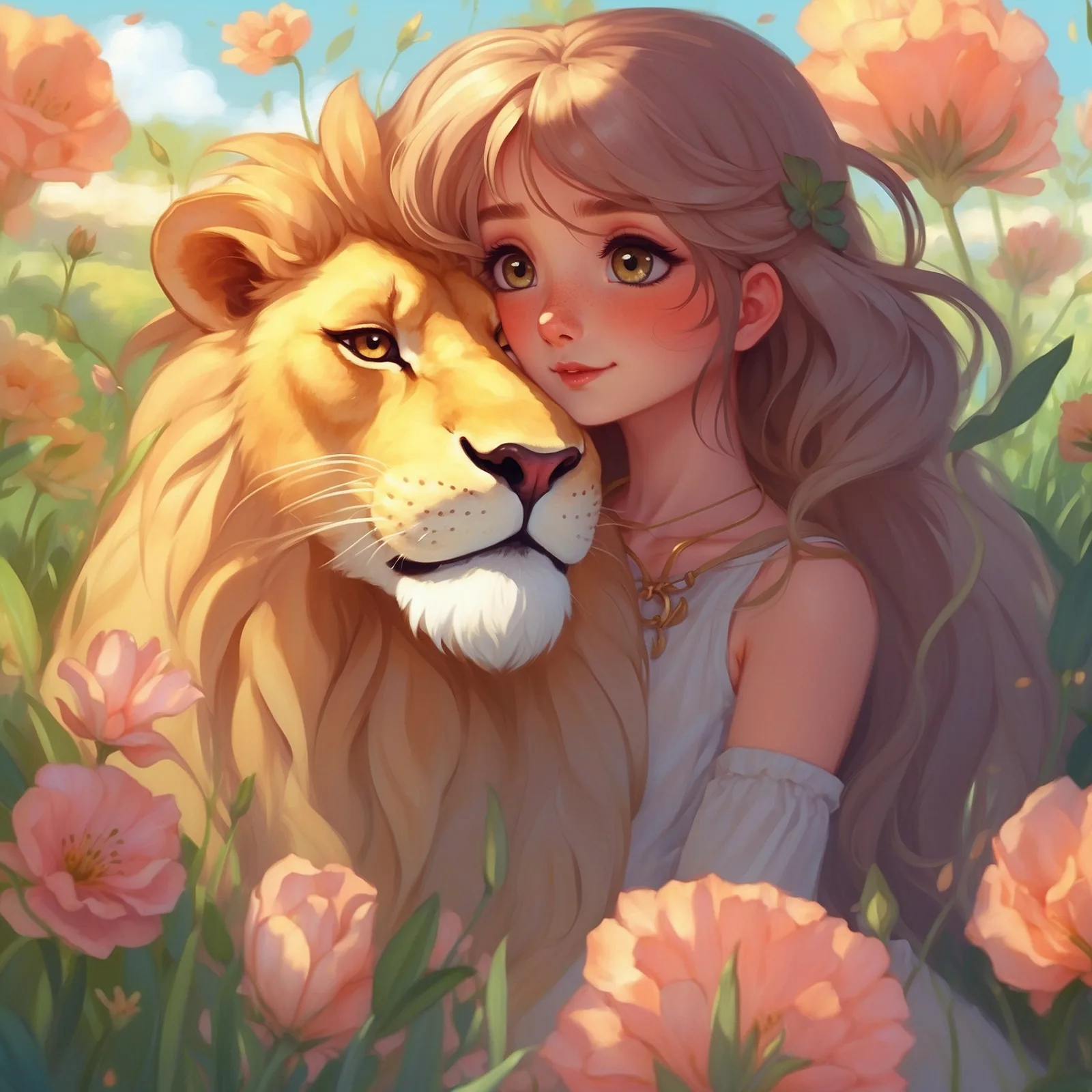 Illustration from the story Lily and the Lion
