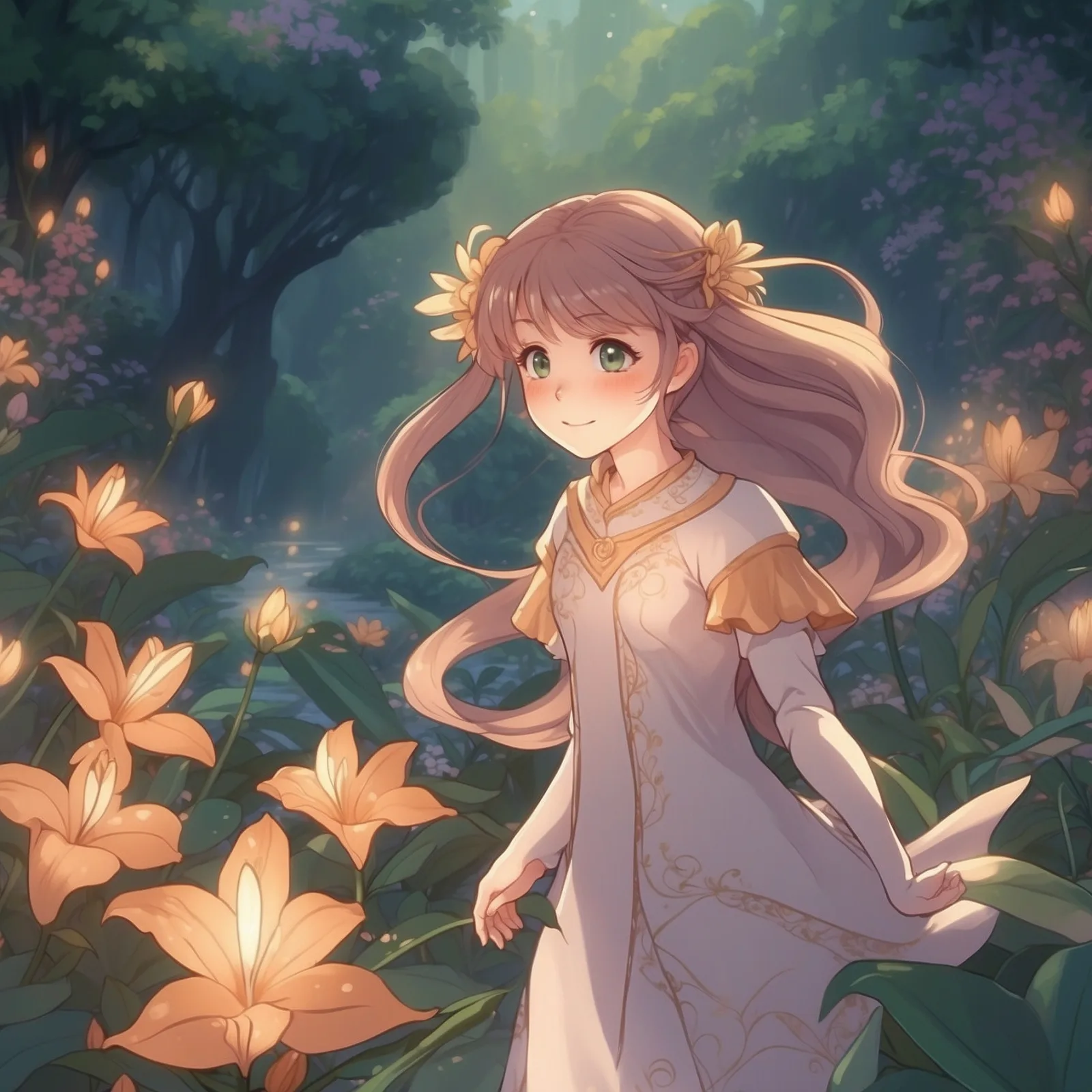 Illustration from the story Lily and the Lion