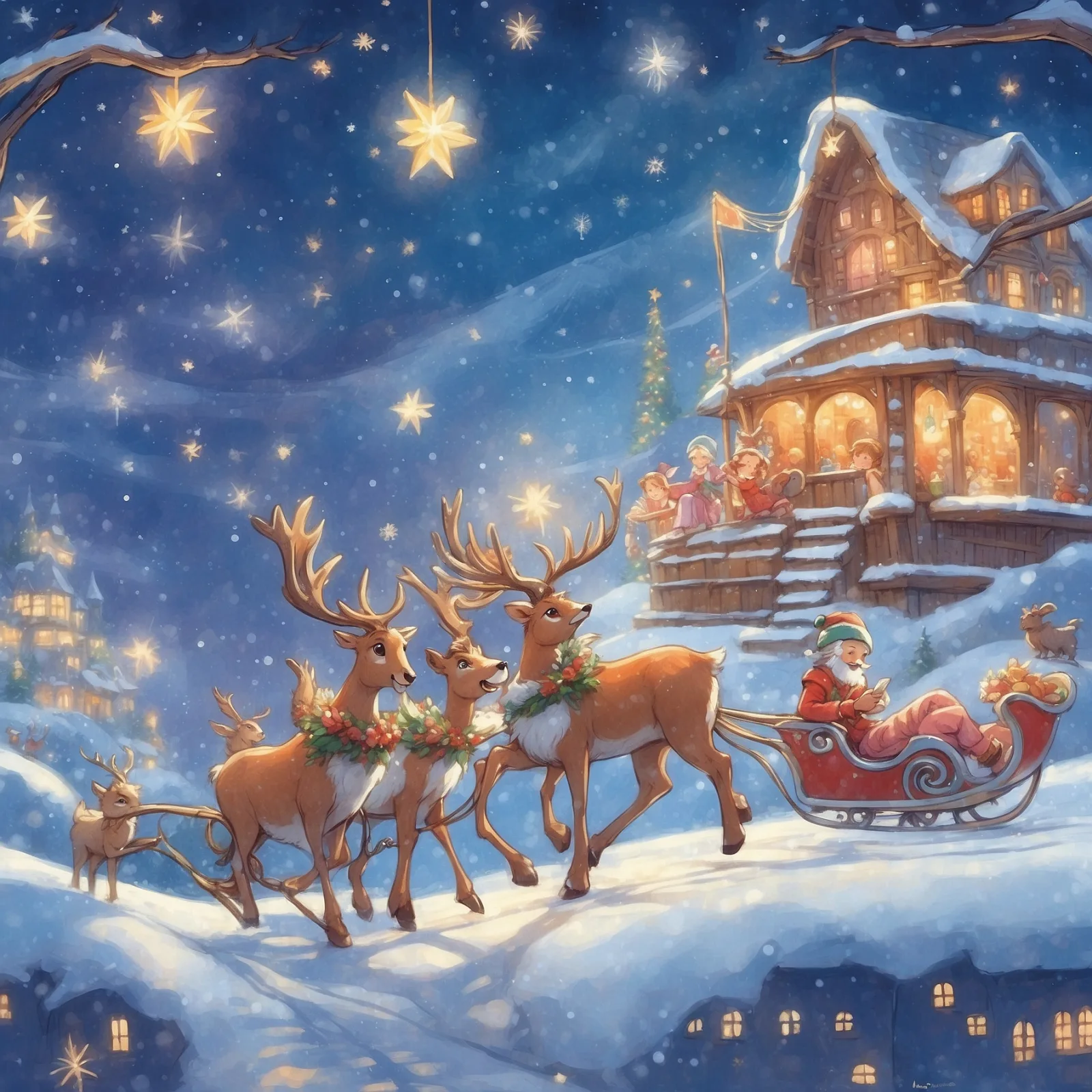 Illustration from the story Little Girl’s Christmas
