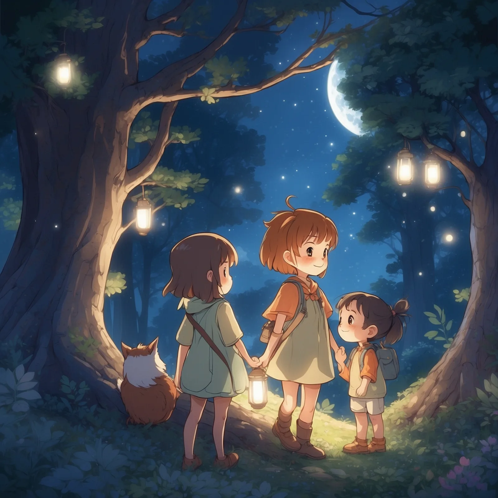 Illustration from the story Moonlit Secrets of the Celestial Forest