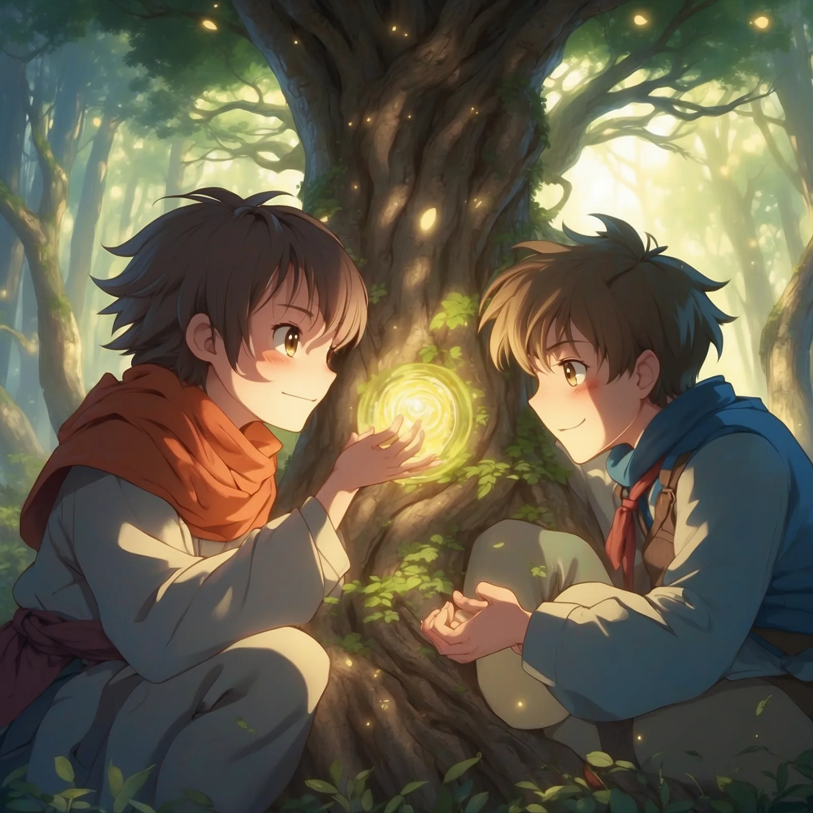 Illustration from the story One Eye, Two Eyes, Three Eyes