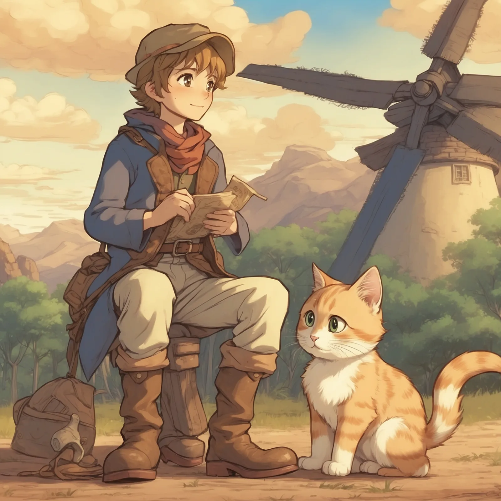 Illustration from the story Puss in Boots