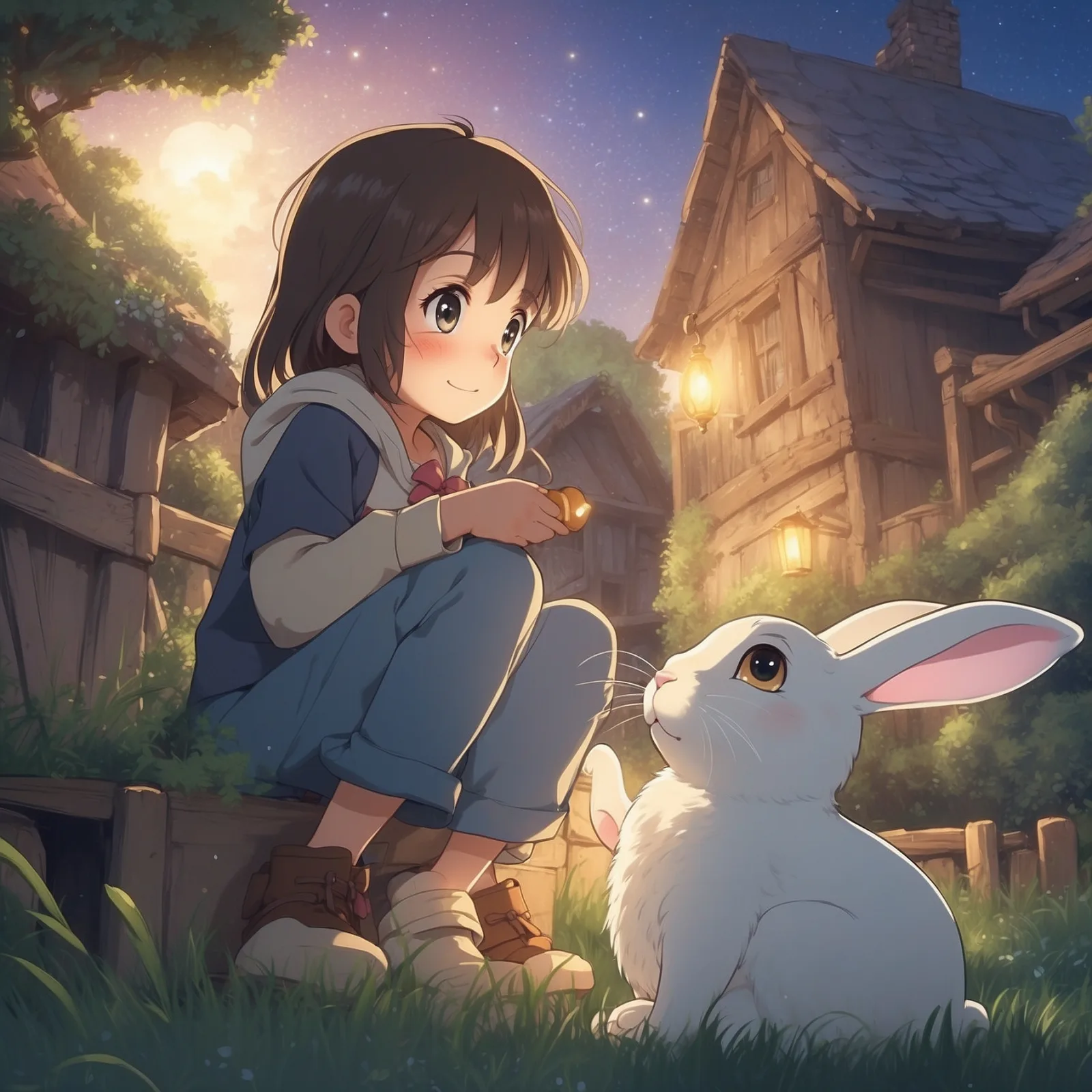 Illustration from the story Rabbit’s Eyes