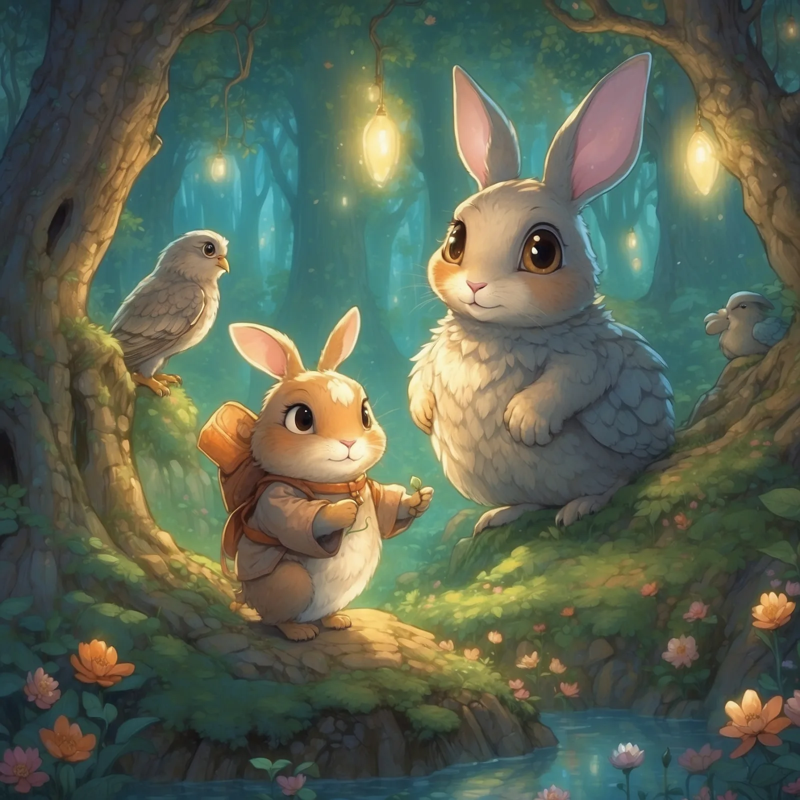 Illustration from the story Rabbit’s Eyes