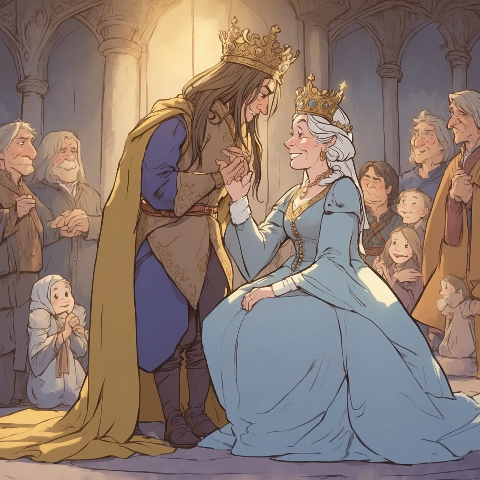 Illustration from the story Rumpelstiltskin