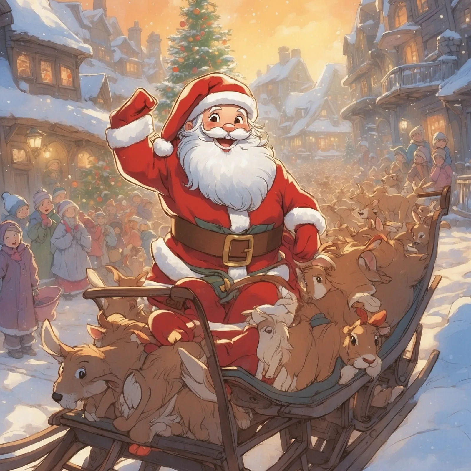 Illustration from the story Santa Never Forgets!