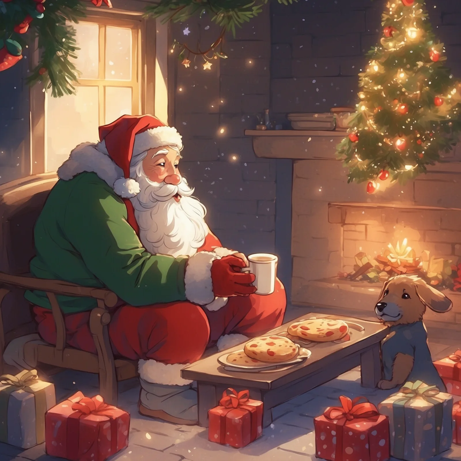 Illustration from the story Santa Never Forgets!