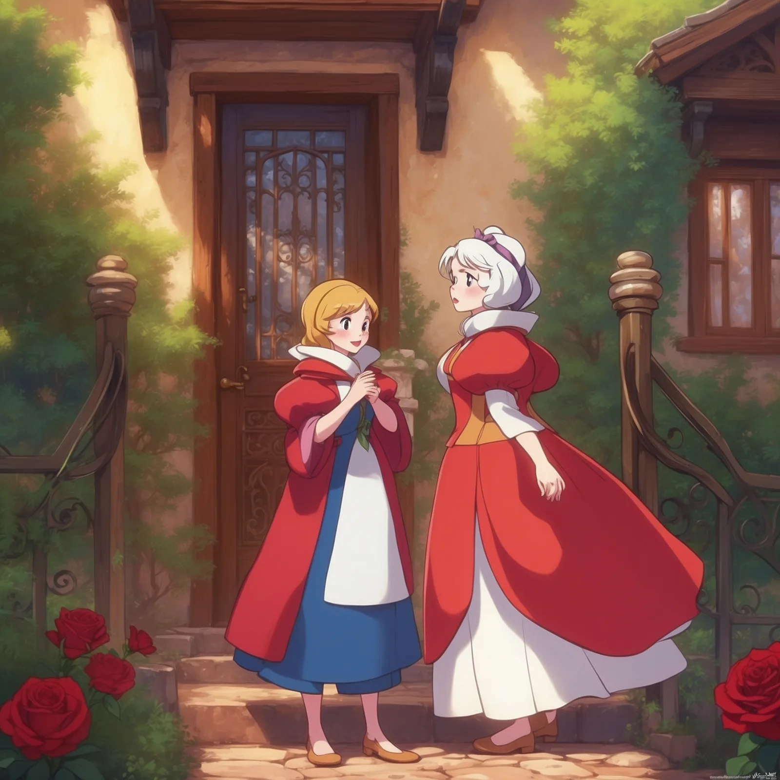 Illustration from the story Snow White and Rose Red