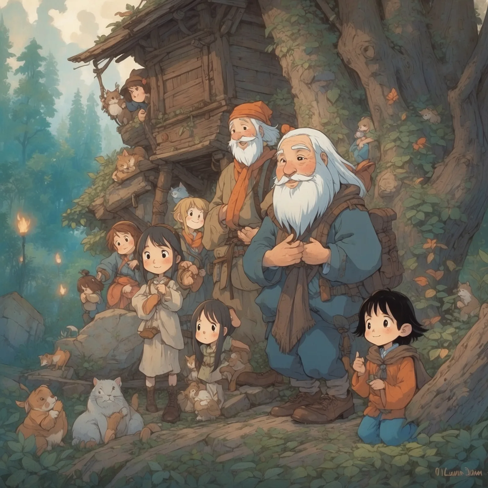 Illustration from the story The Baba Yaga