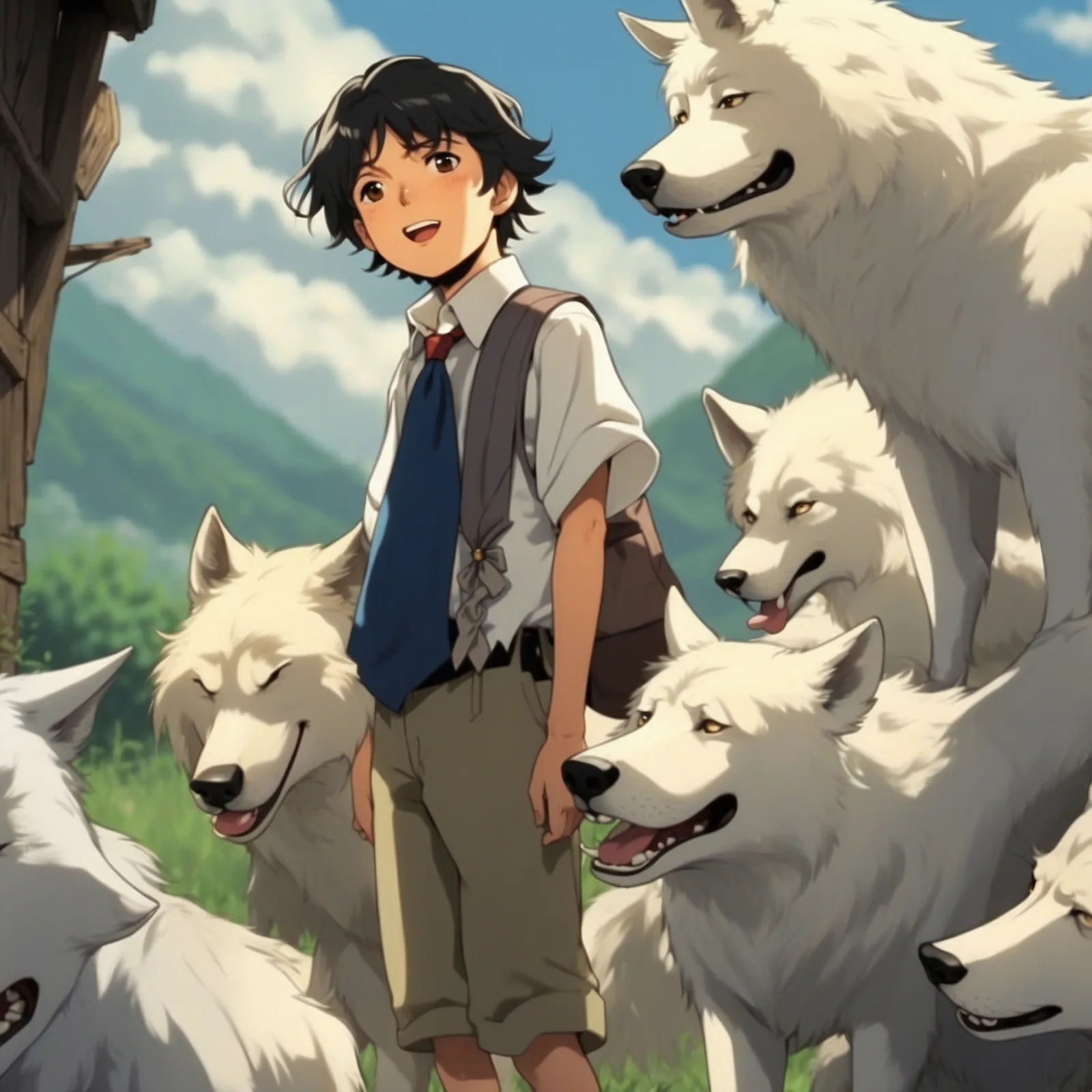 Illustration from the story The Boy Who Cried Wolf