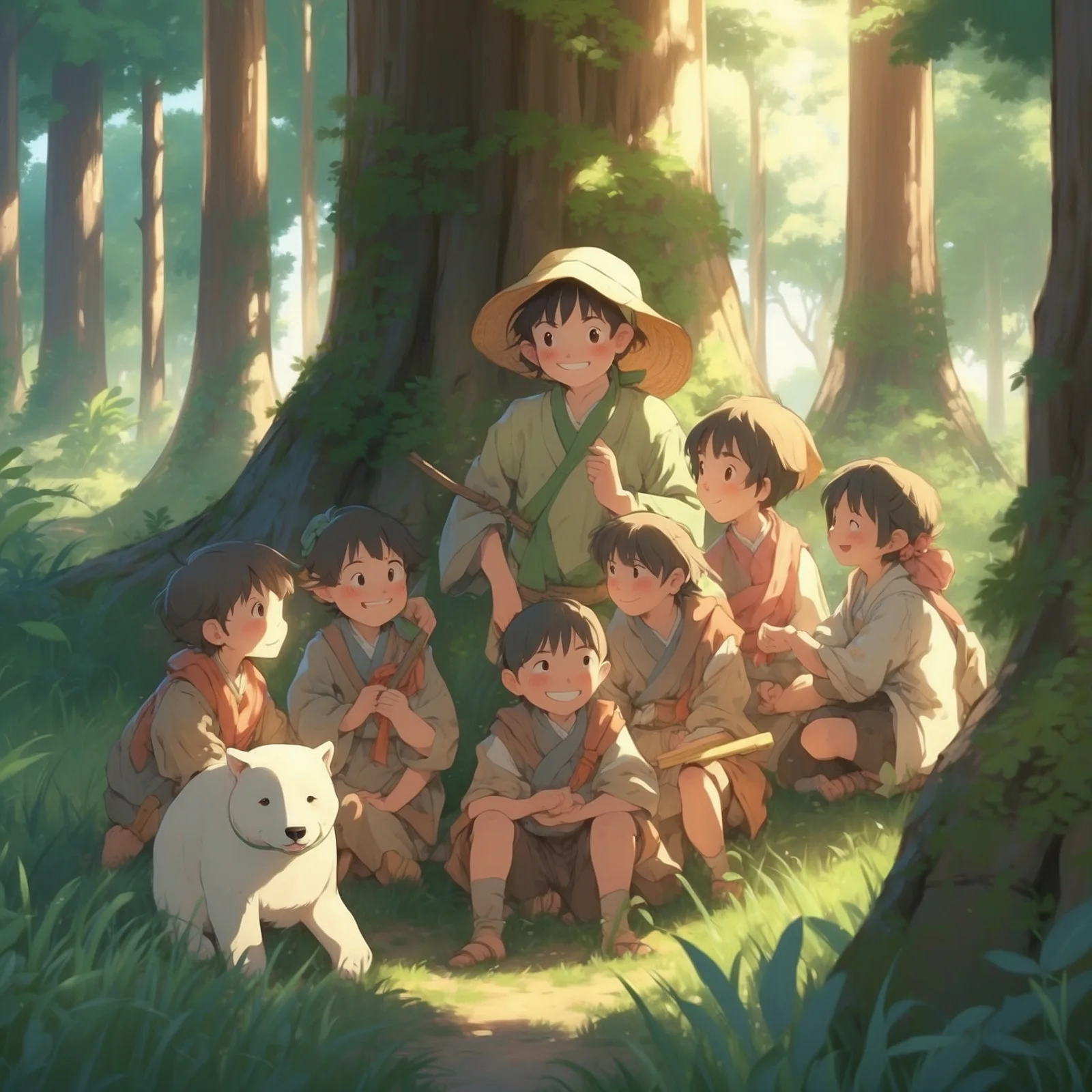 Illustration from the story The Bundle of Sticks