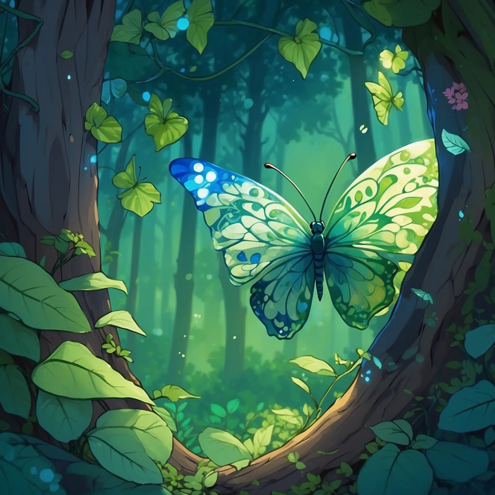 Illustration from the story The Butterfly