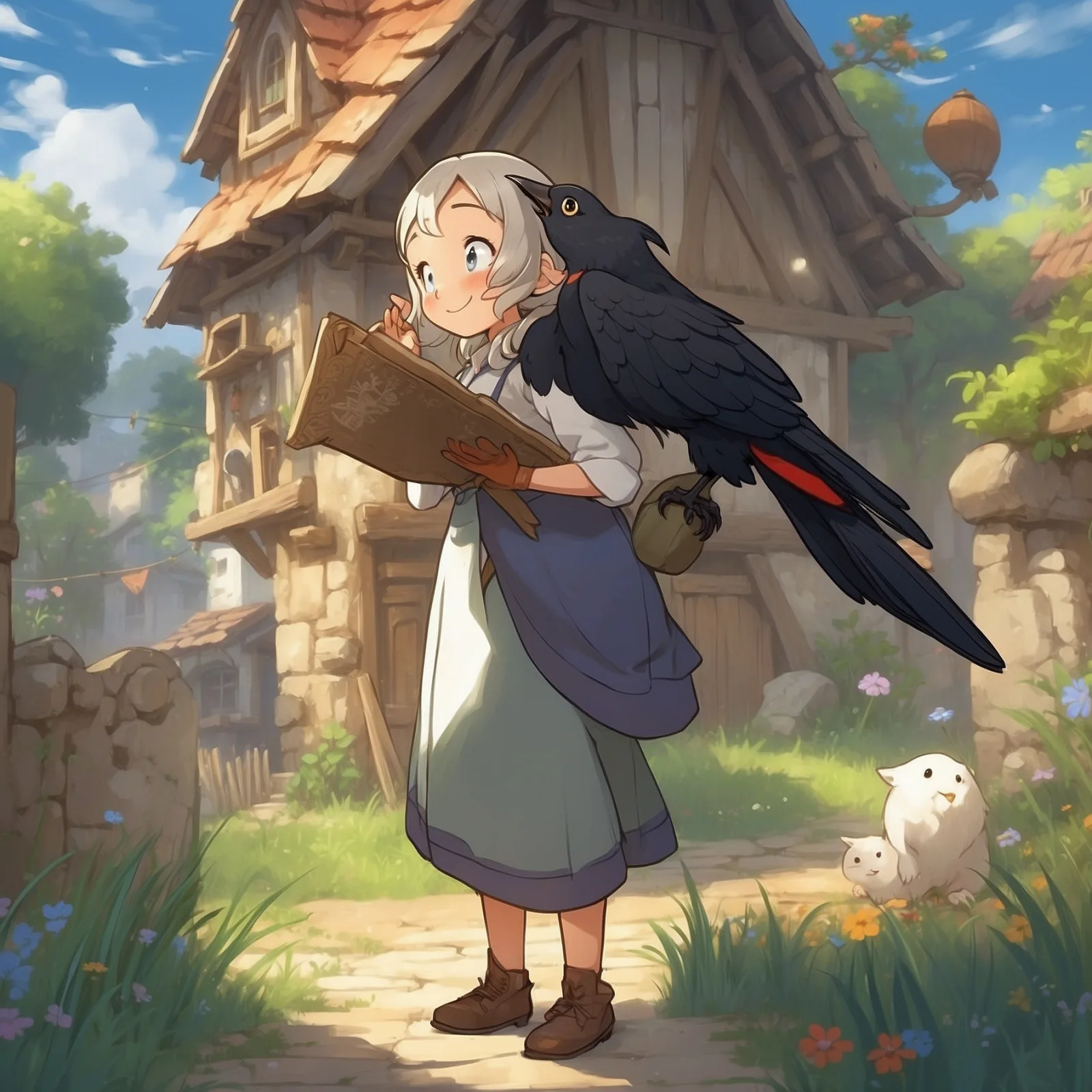 Illustration from the story The Crow Peri