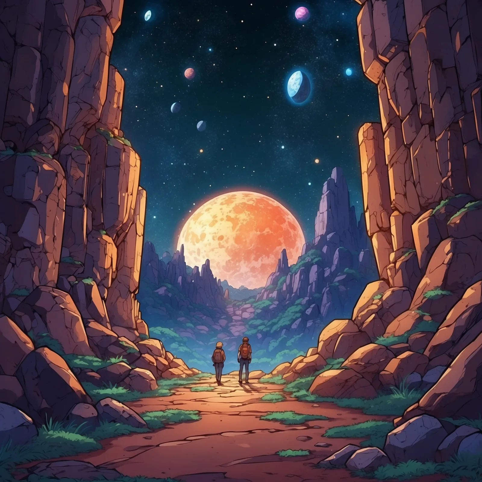 The Crystal Caverns of the Asteroid Belt – illustration