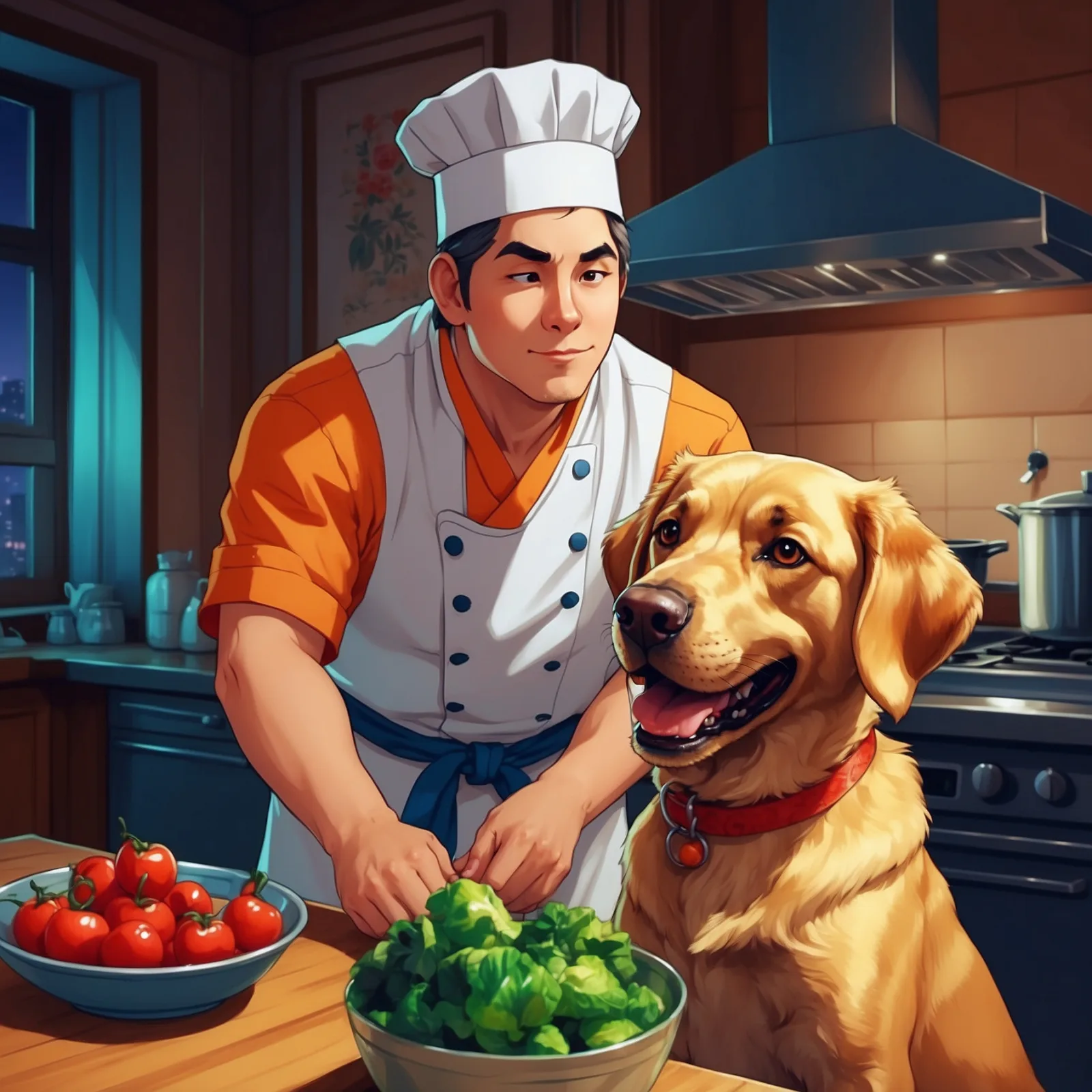 The Dog and the Cook – illustration