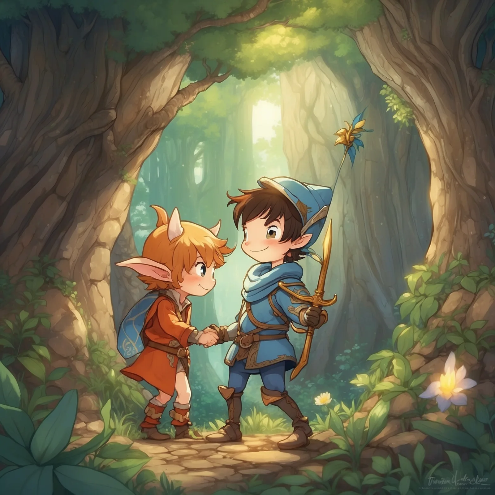 Illustration from the story The Elfin Knight