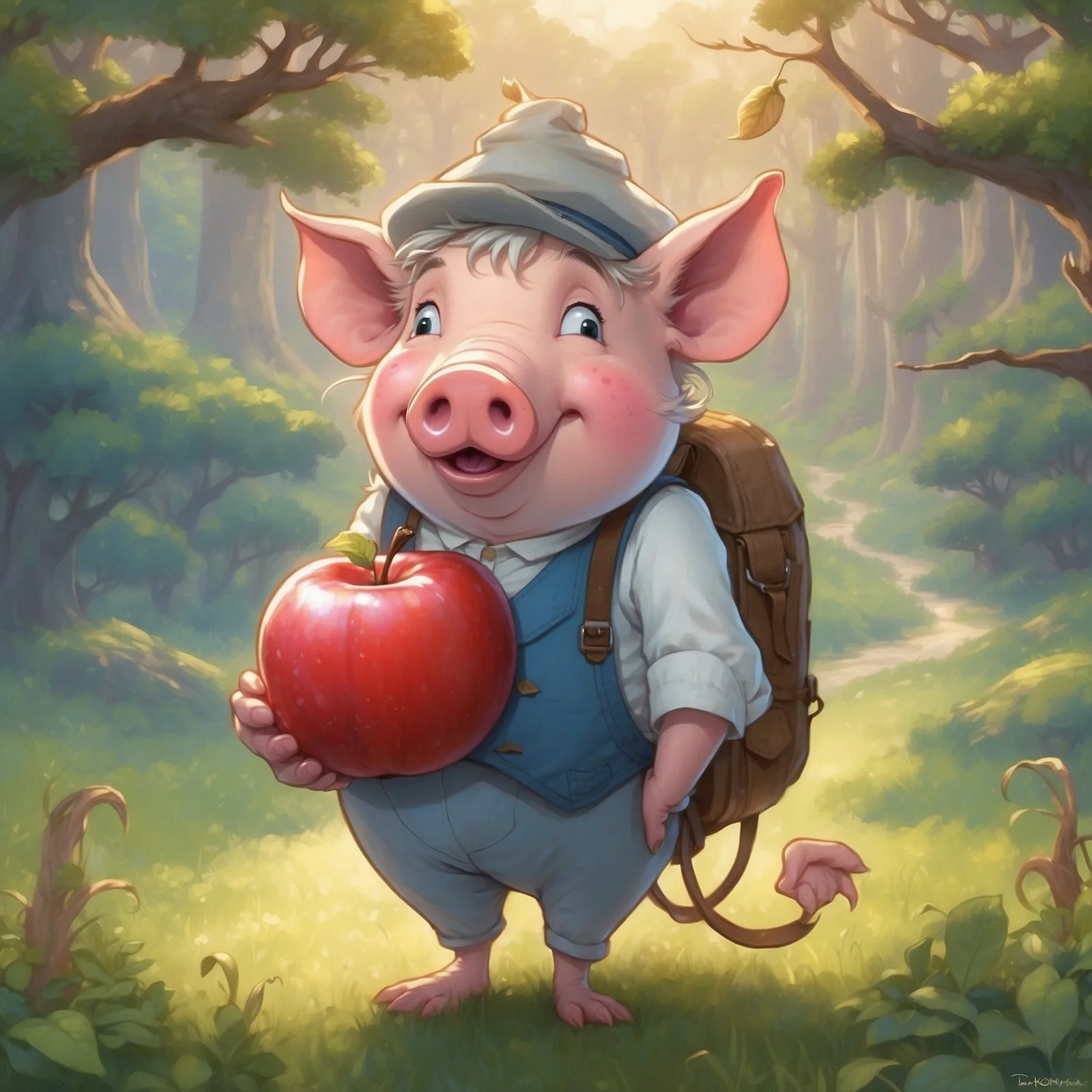 Illustration from the story The Enchanted Pig