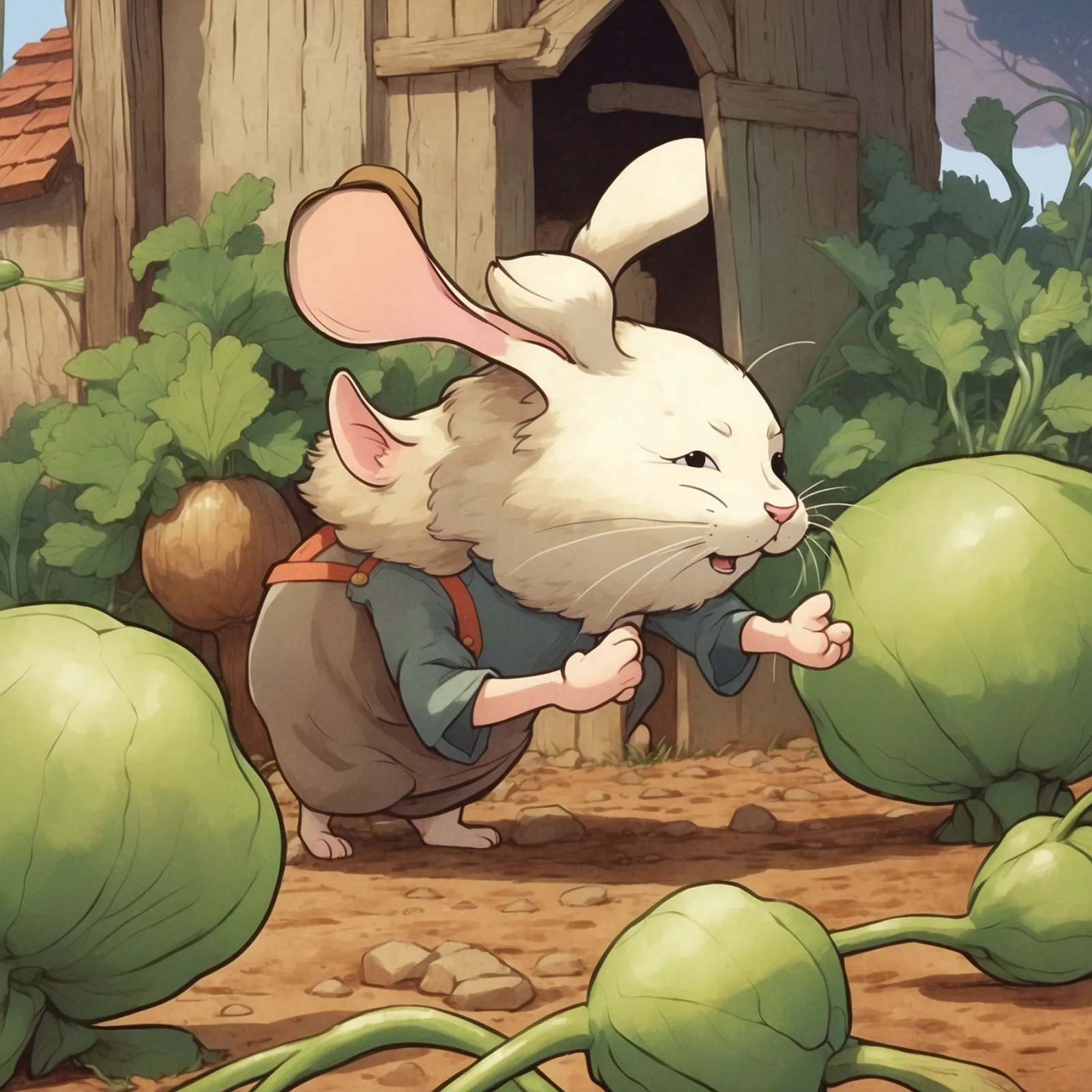 Illustration from the story The Enormous Turnip
