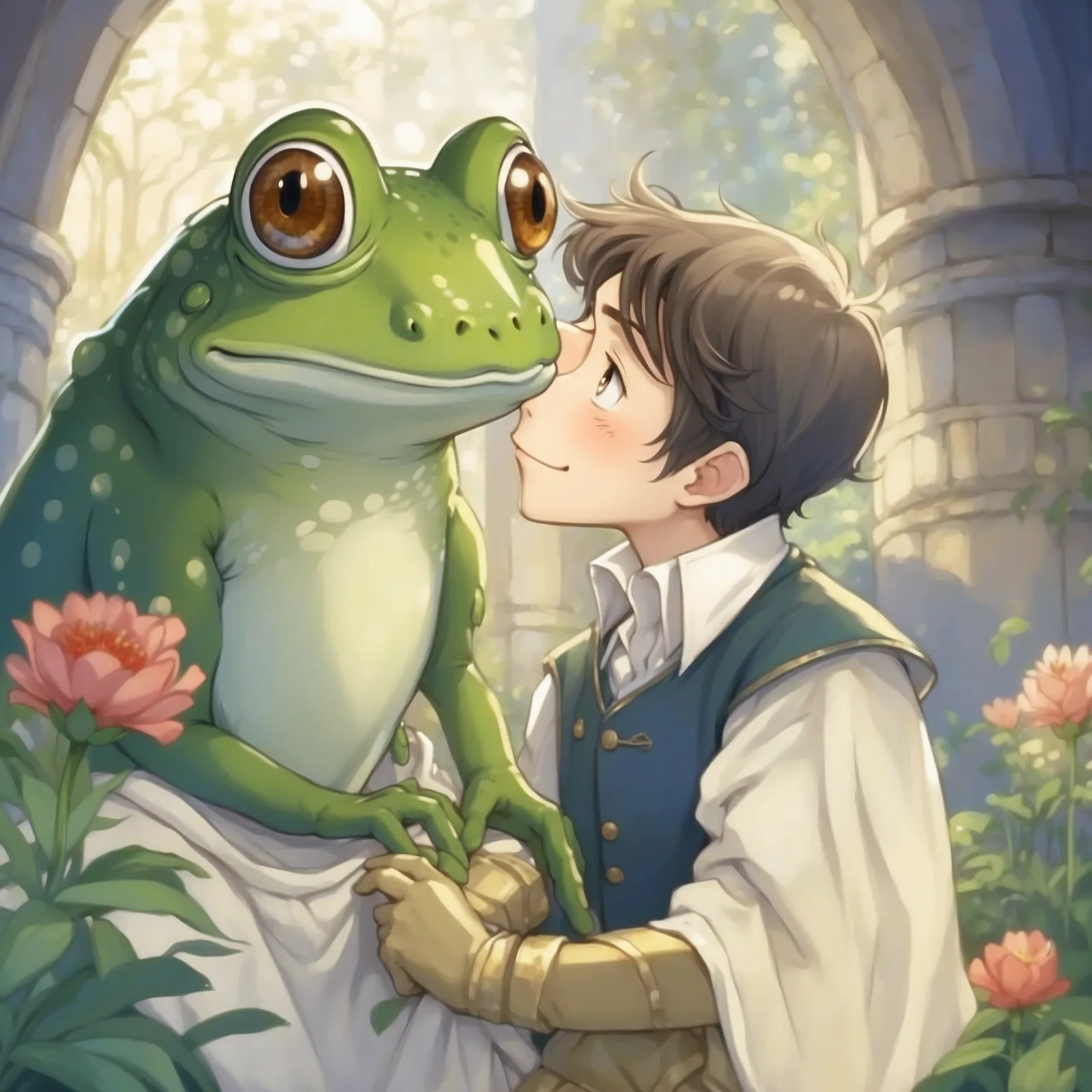 Illustration from the story The Frog Prince
