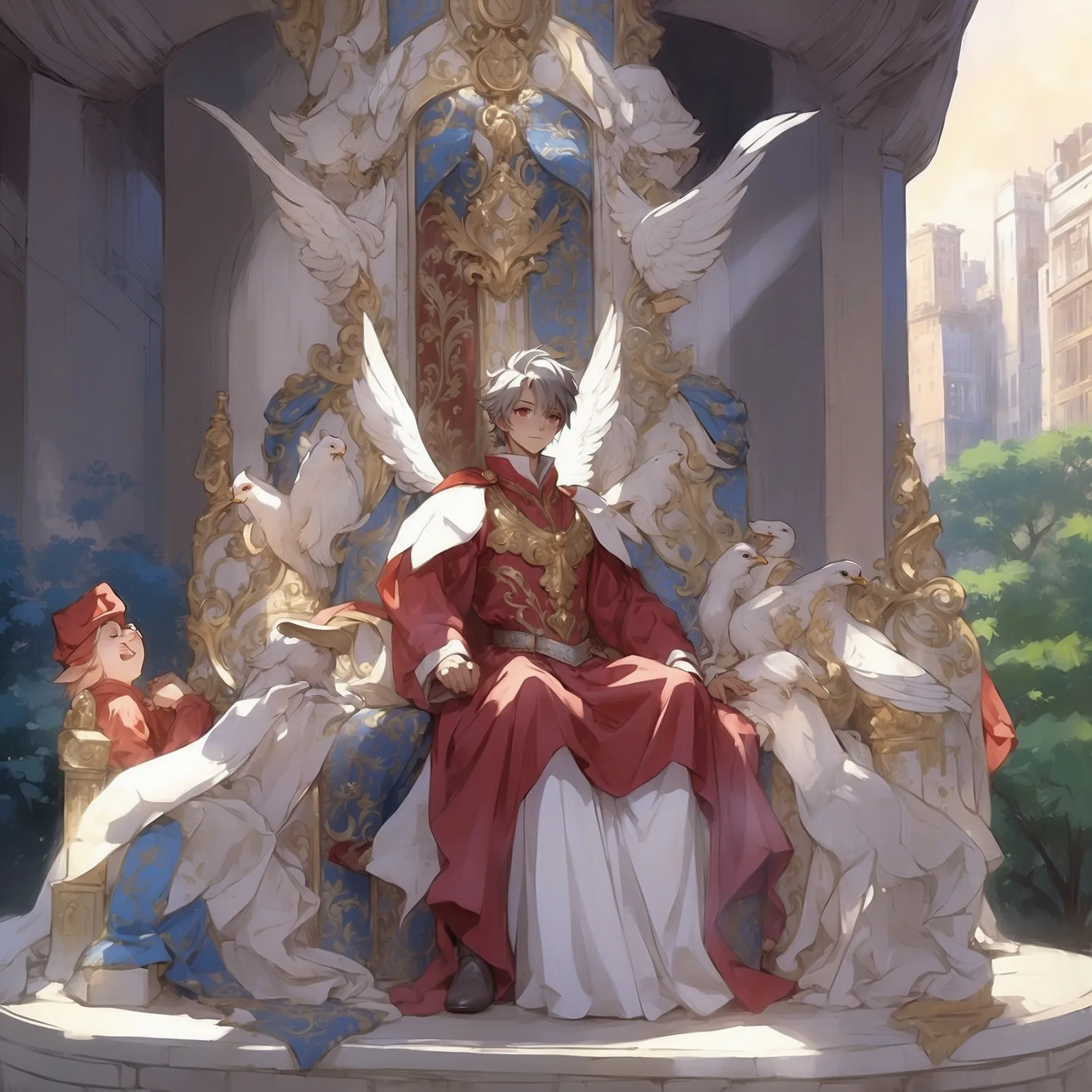 Illustration from the story The Happy Prince