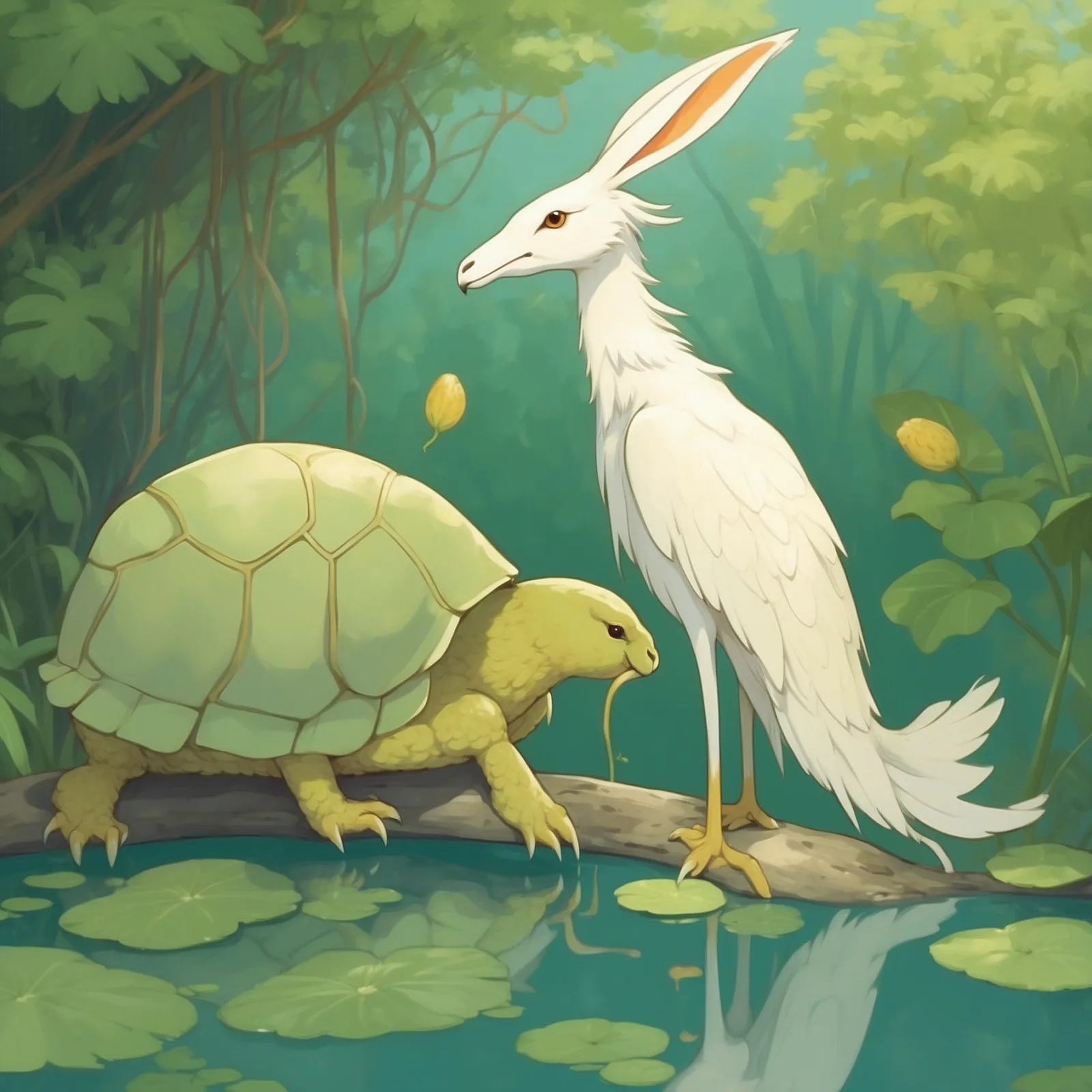 Illustration from the story The Heron