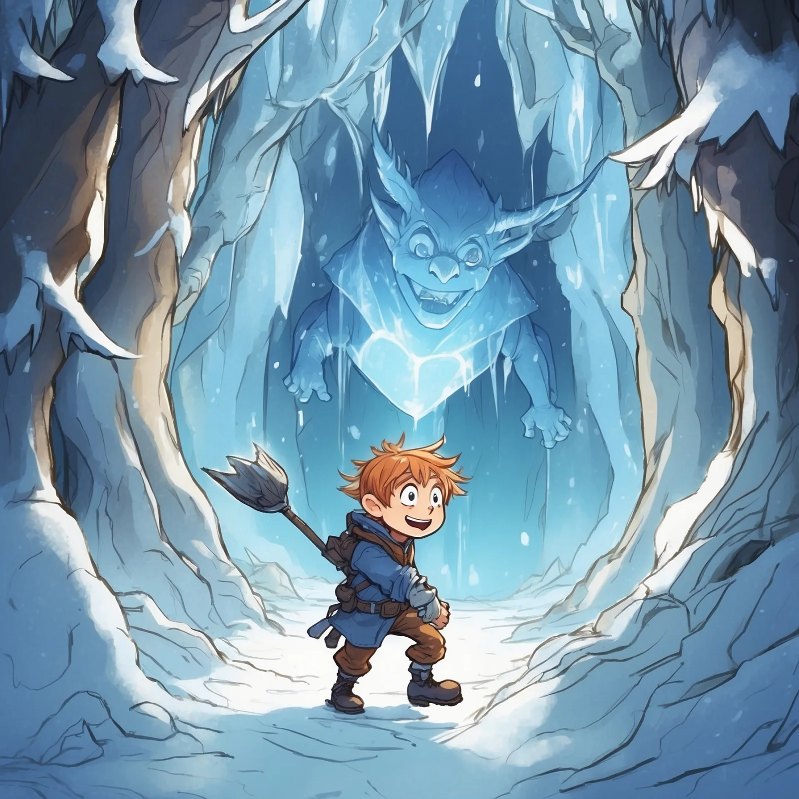 Illustration from the story The Ice Mirror of the Frost Galaxy
