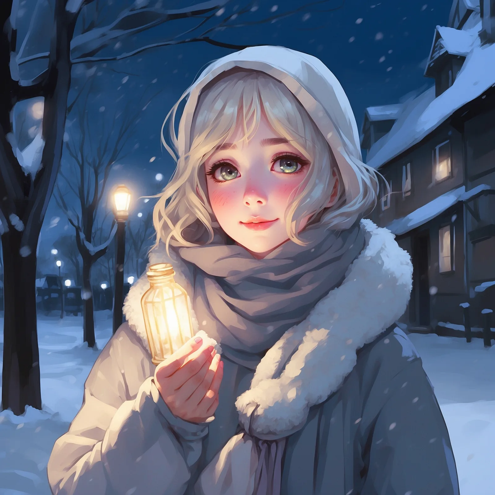 Illustration from the story The Little Match Girl