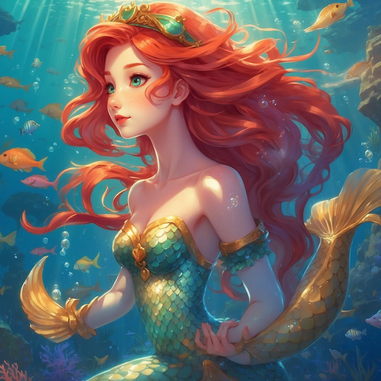 Illustration from the story The Little Mermaid