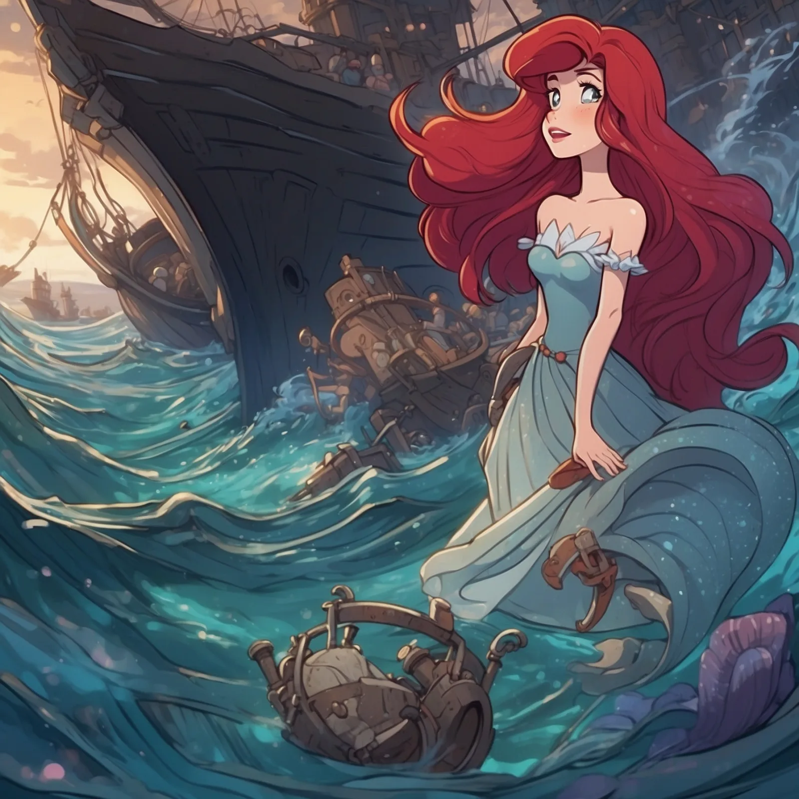 Illustration from the story The Little Mermaid