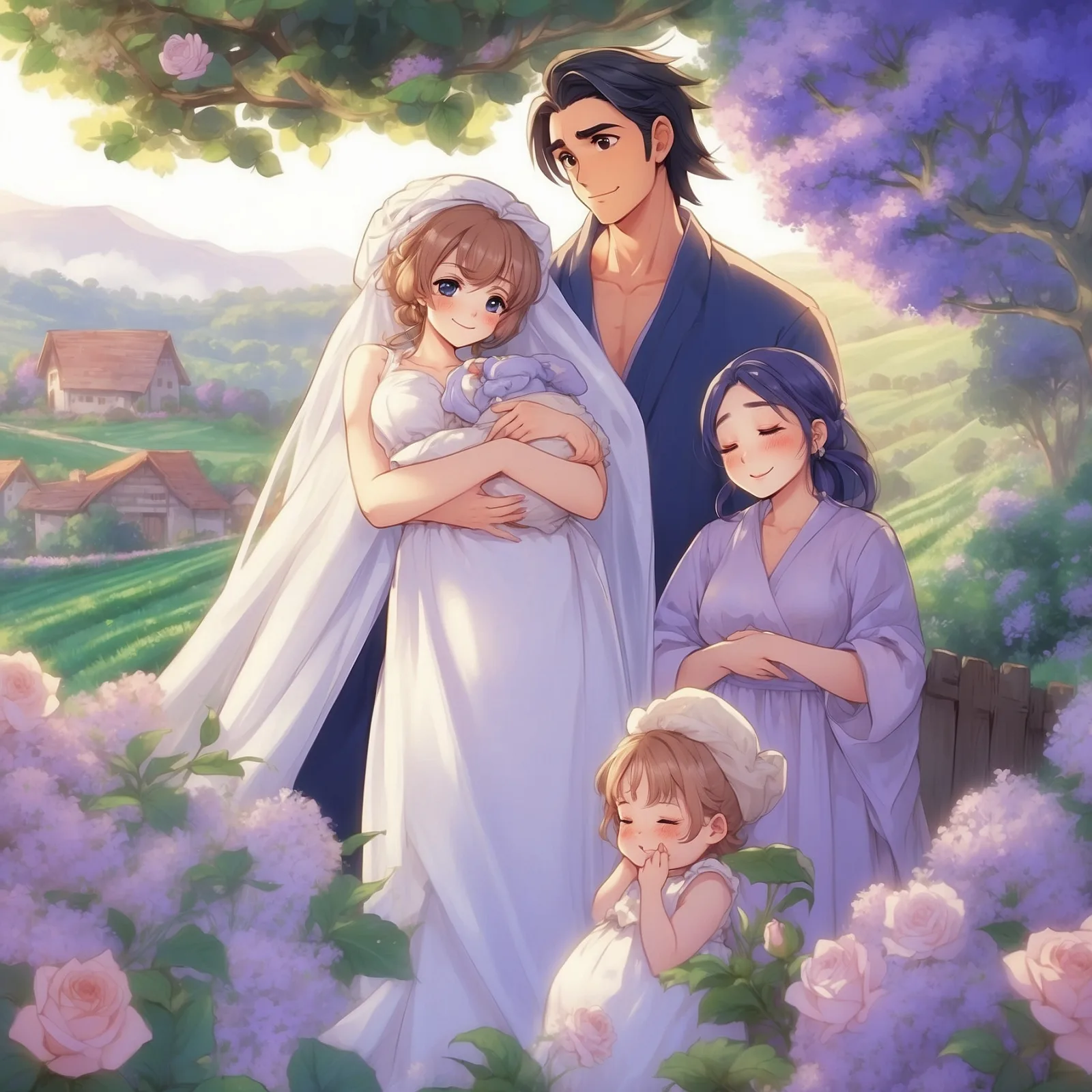 Illustration from the story The Man and His Two Wives