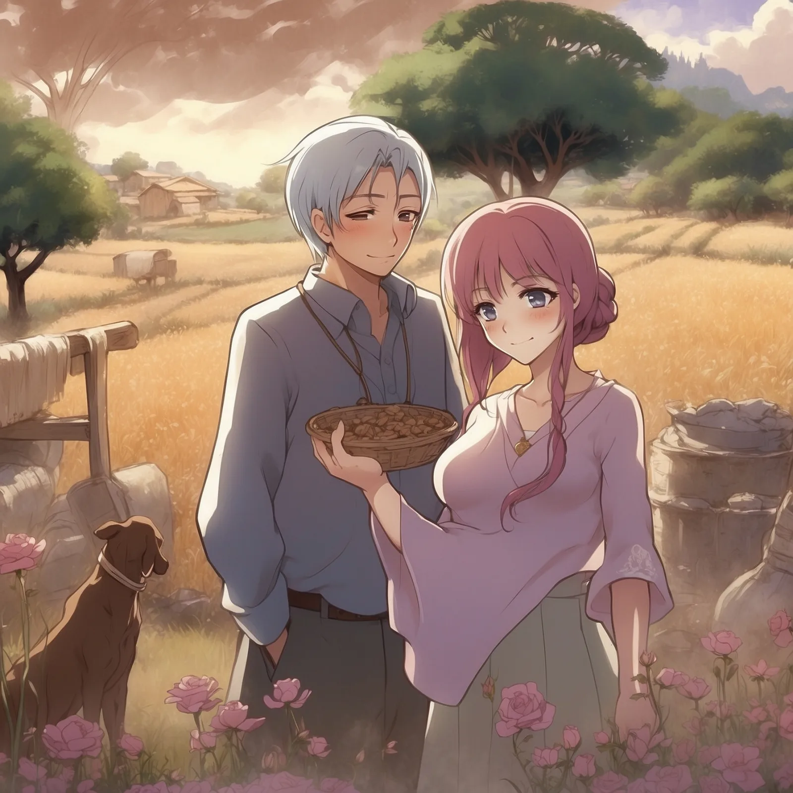 Illustration from the story The Man and His Two Wives