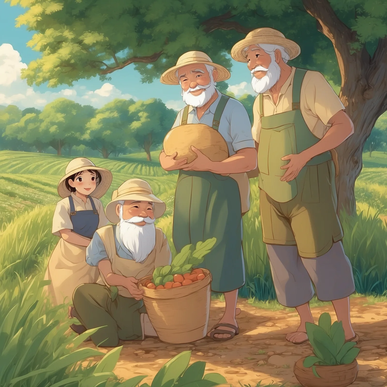 Illustration from the story The Man and His Two Wives