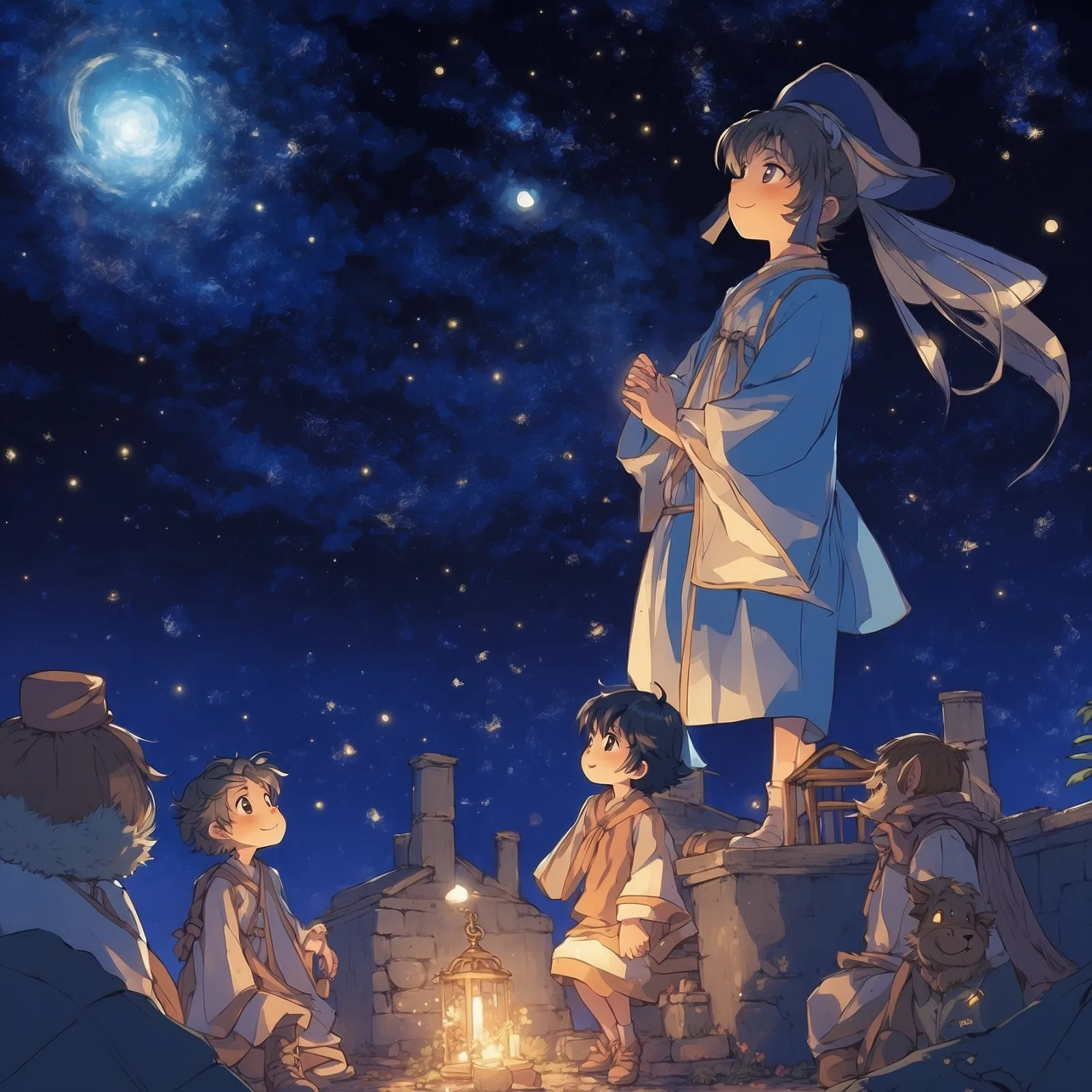 Illustration from the story The Midnight Dance of the Shadow Comet