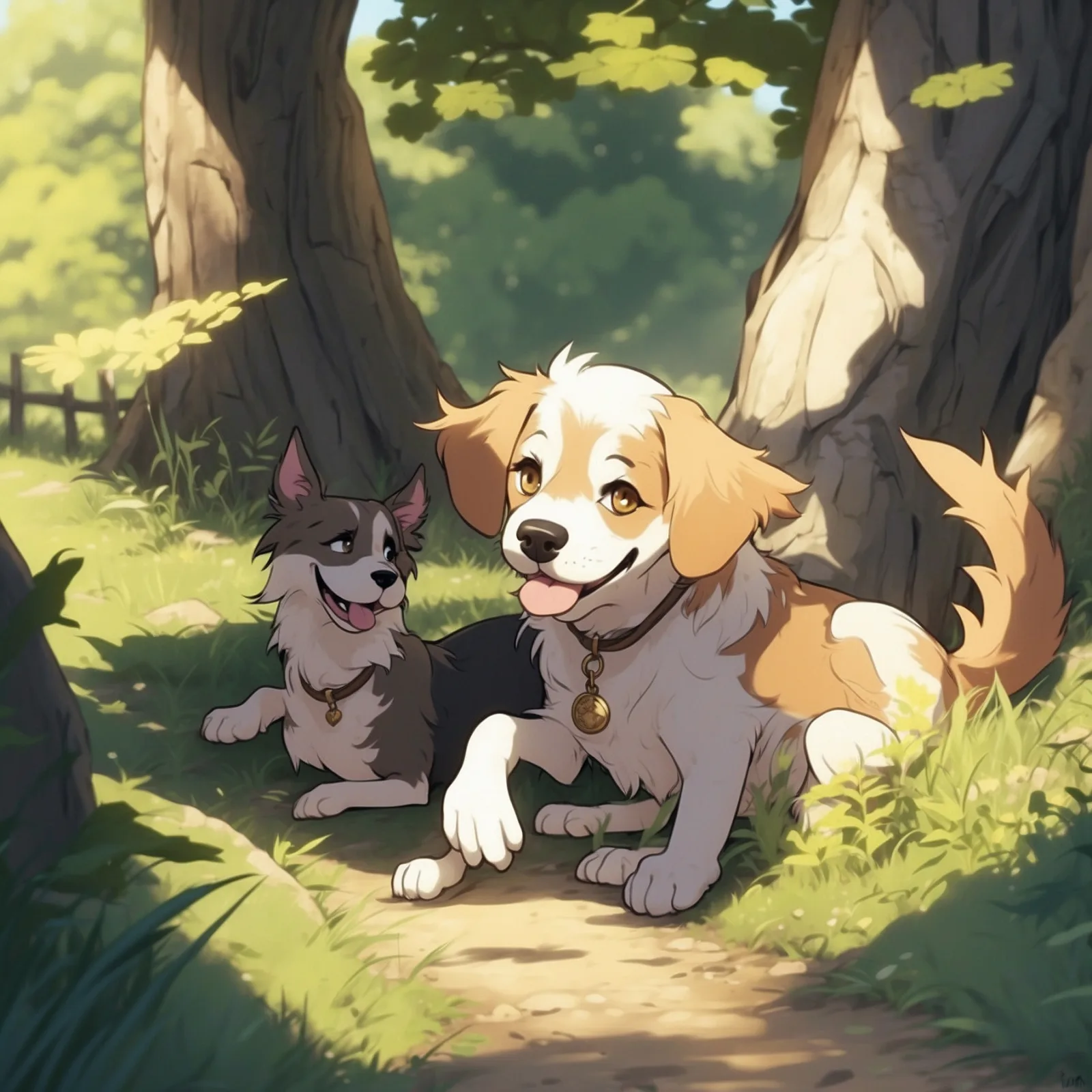 Illustration from the story The Mischievous Dog