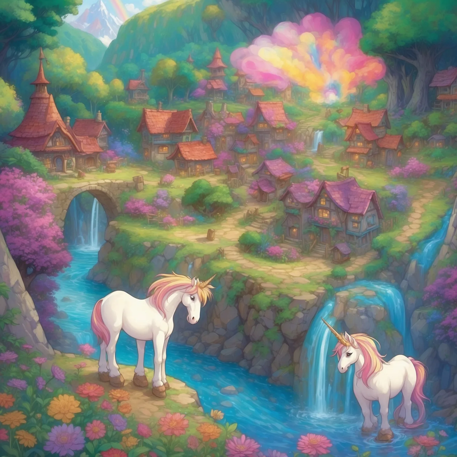 Illustration from the story The Missing Unicorn