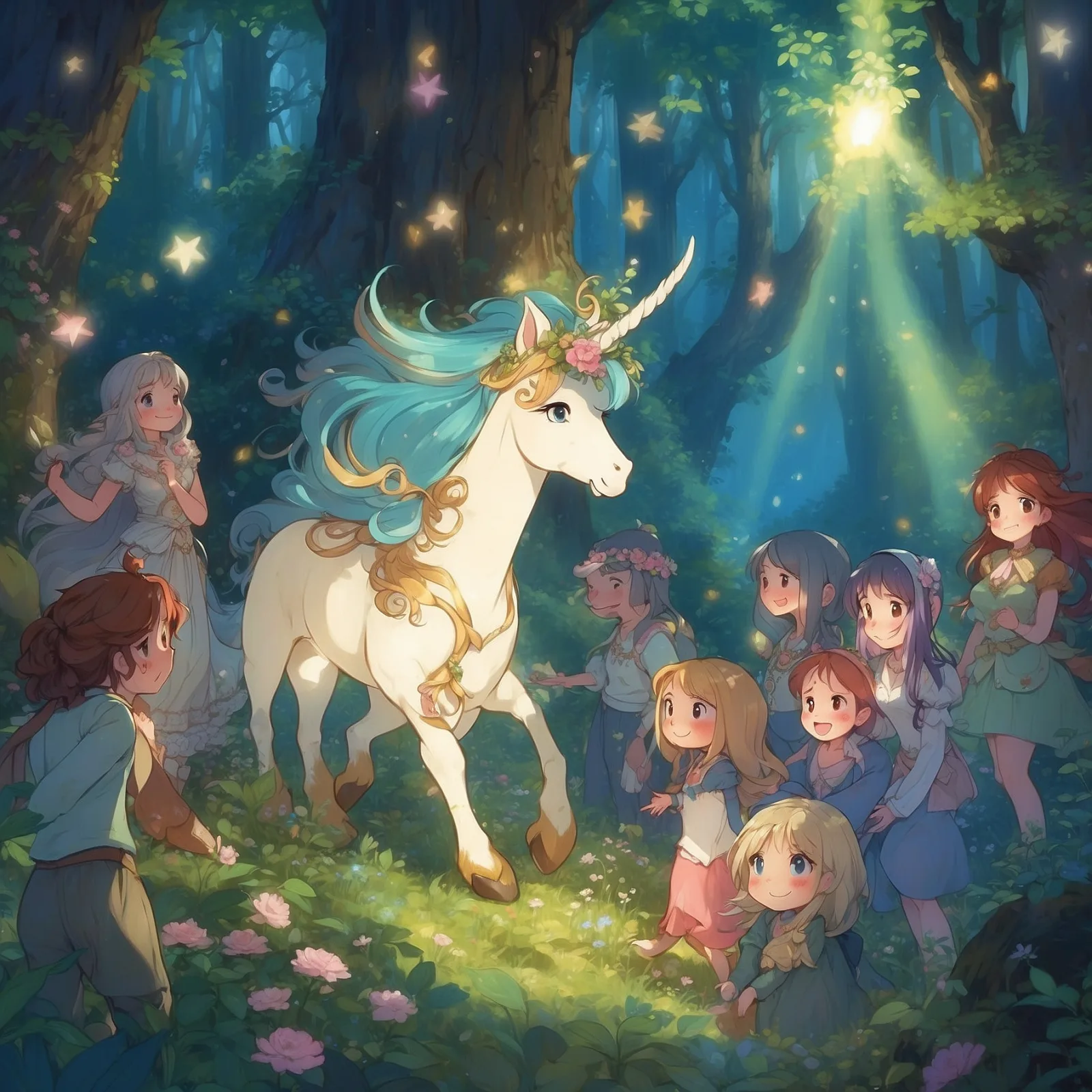 Illustration from the story The Missing Unicorn