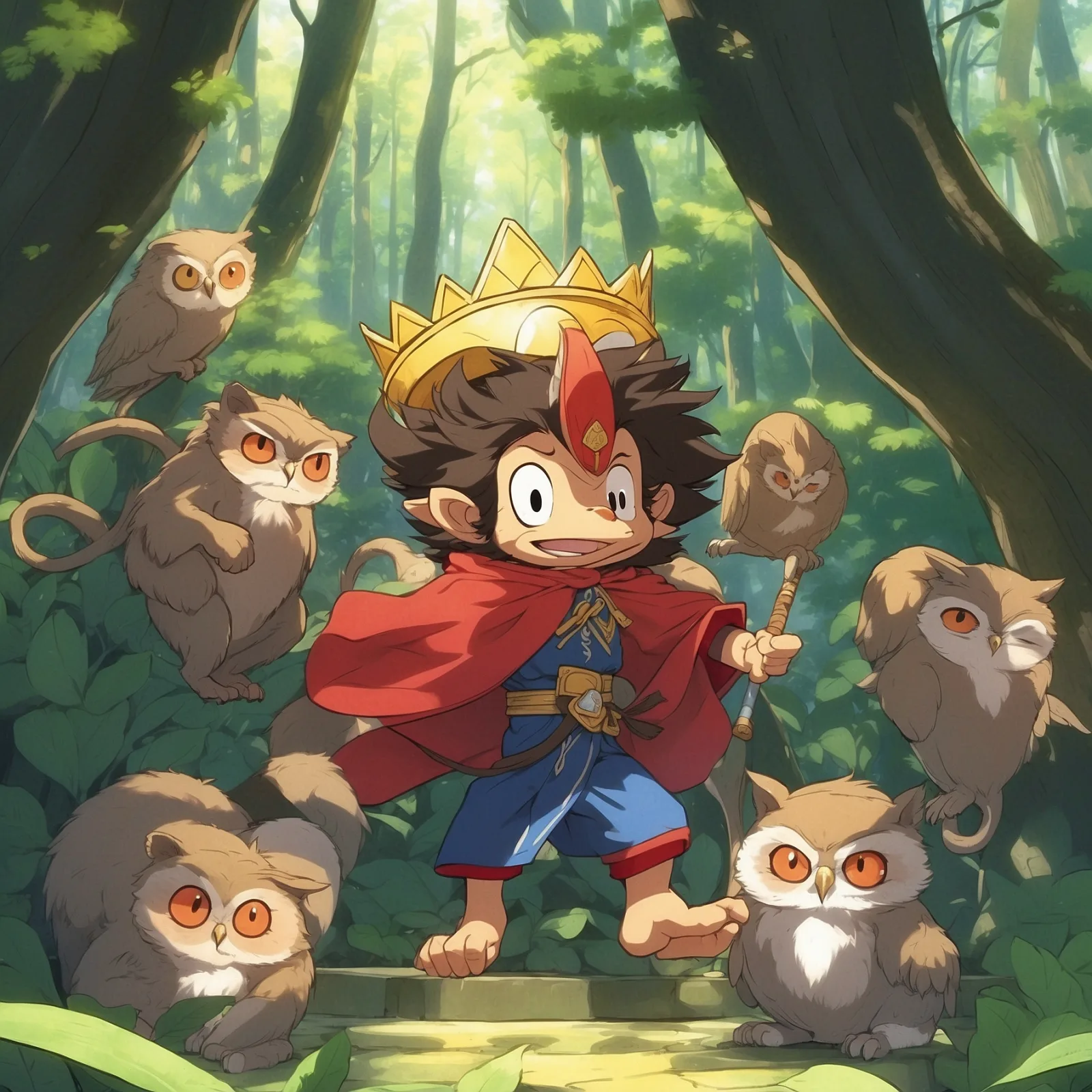 Illustration from the story The Monkey as King