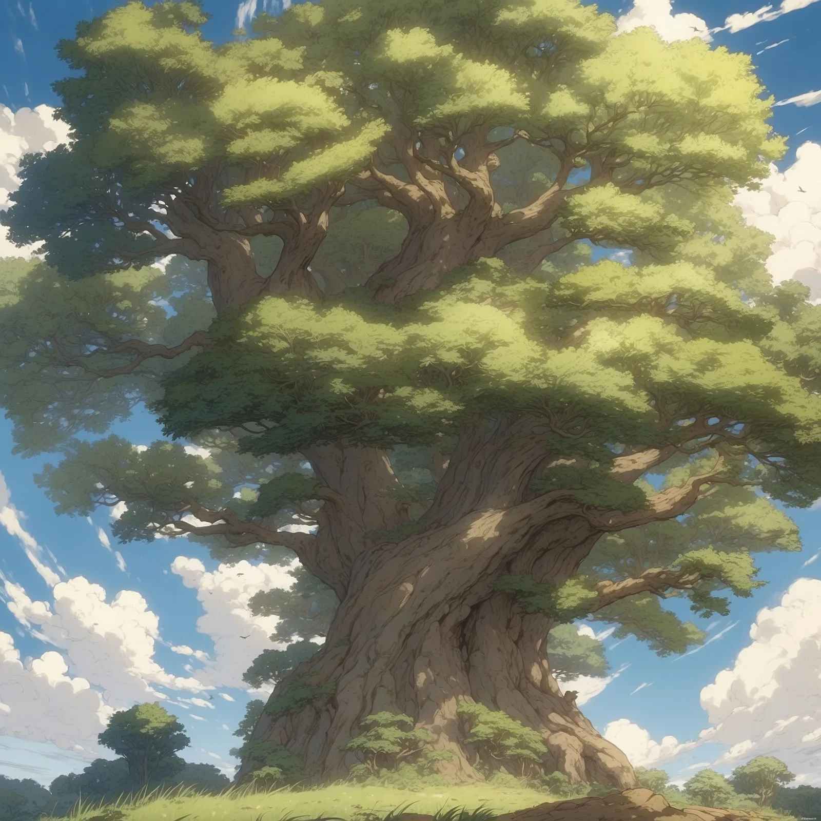 Illustration from the story The Oak and the Reeds