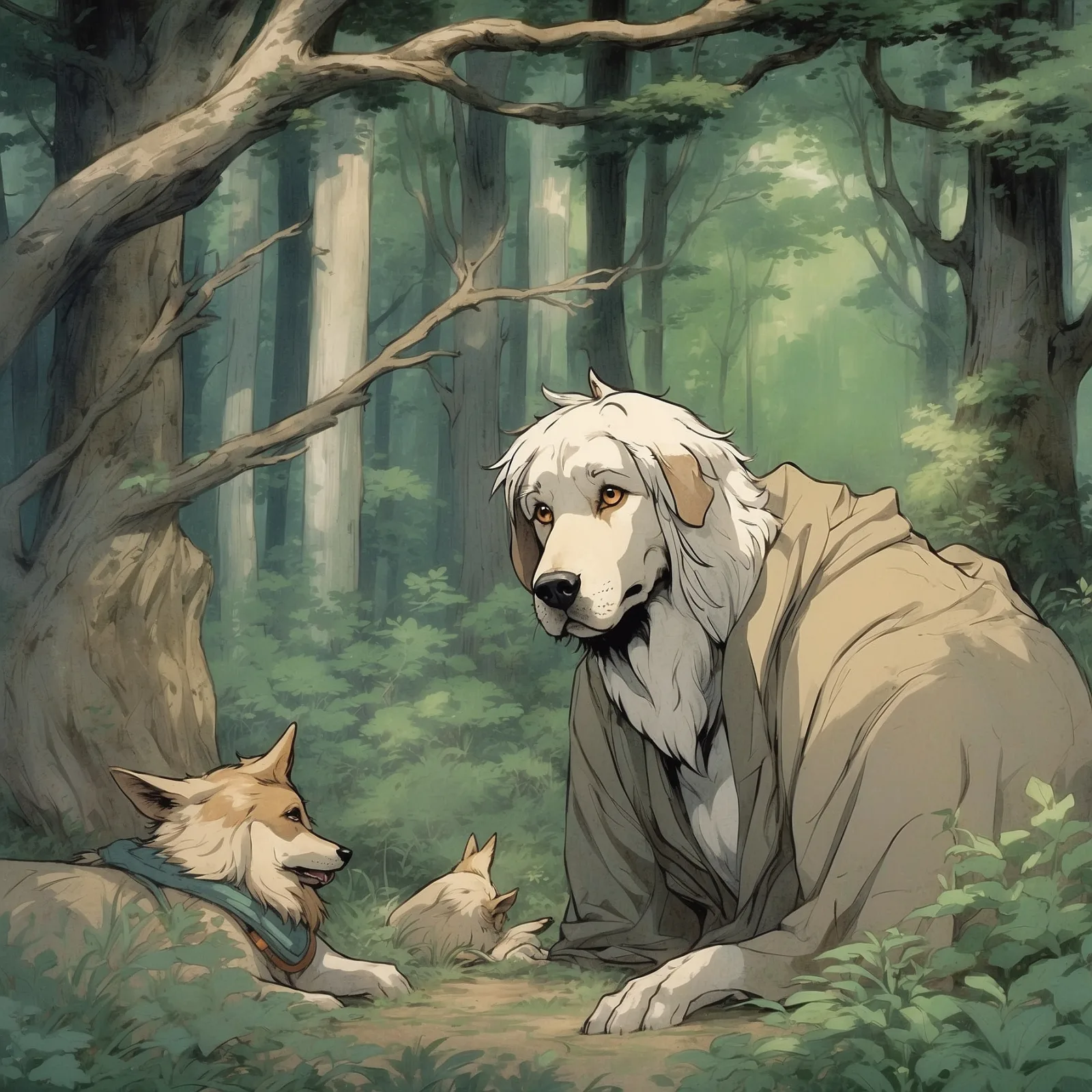 Illustration from the story The Old Hound