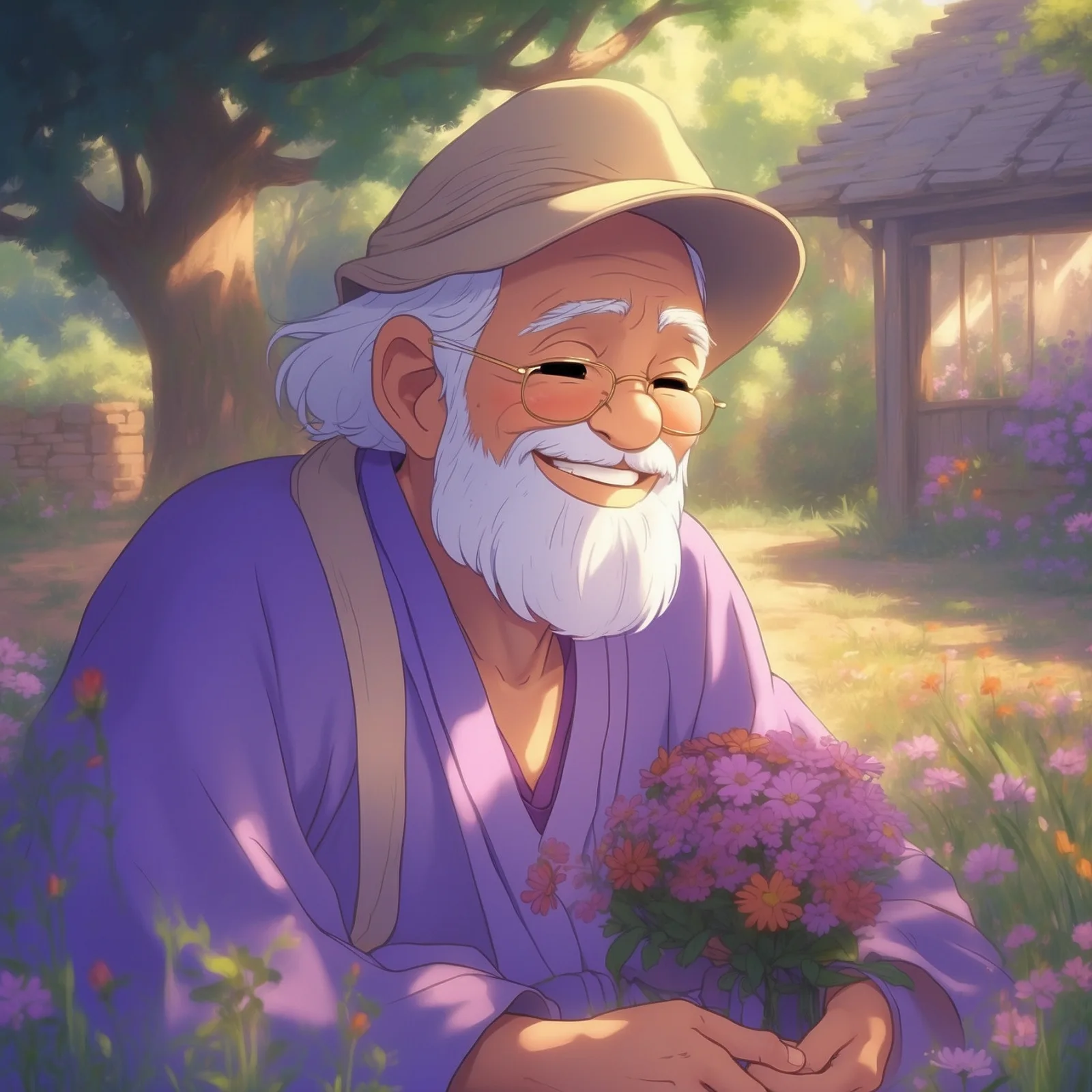 Illustration from the story The Old Man and Death