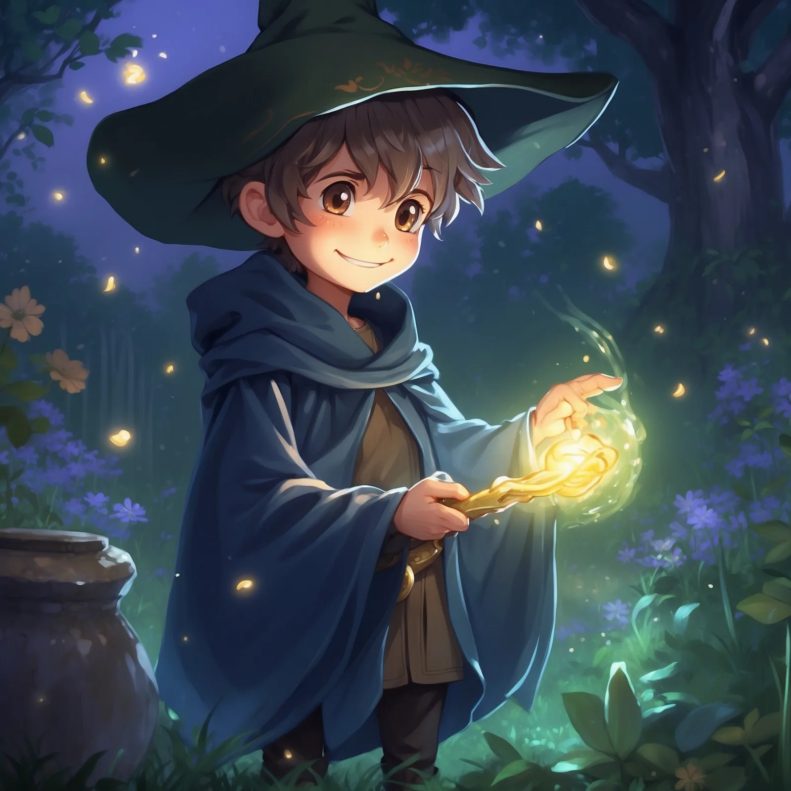 Illustration from the story The Old Witch