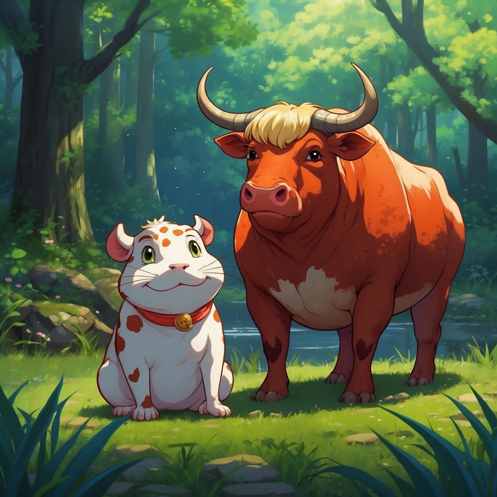 The Ox and the Frog – illustration