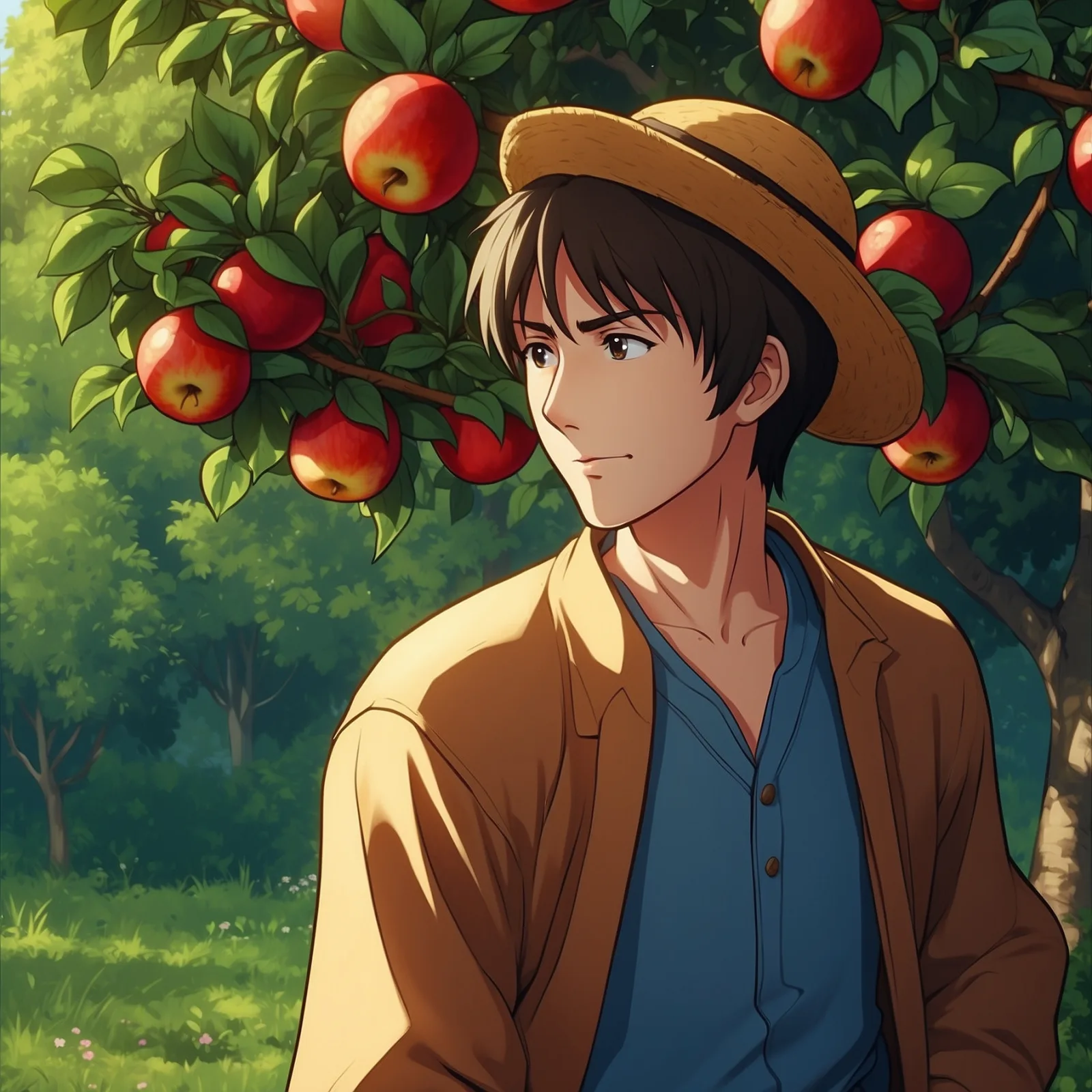 The Peasant and the Apple Tree – illustration