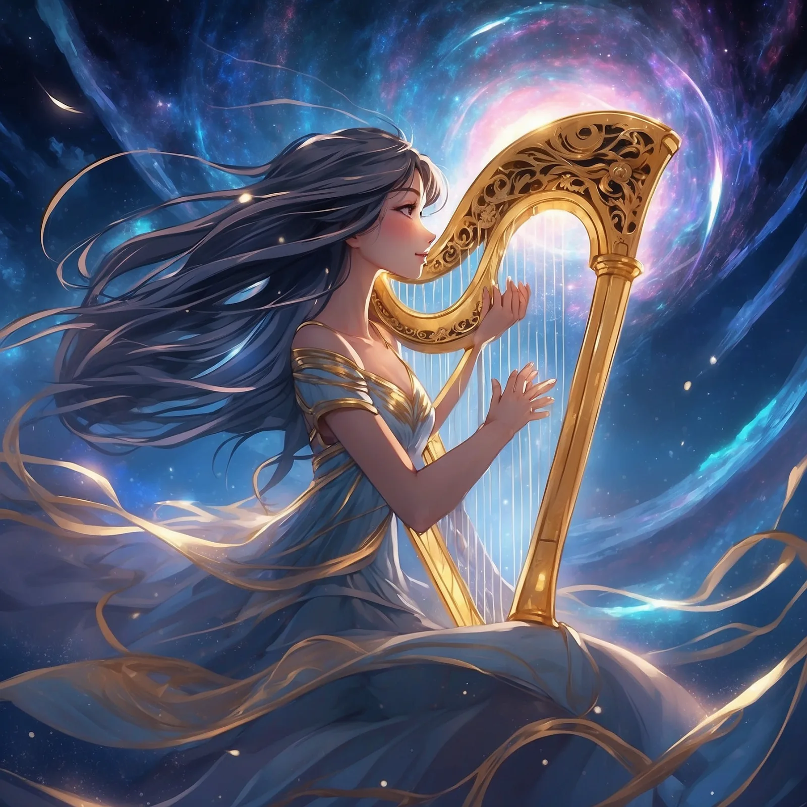 Illustration from the story The Photon Harp of the Storm Nebula