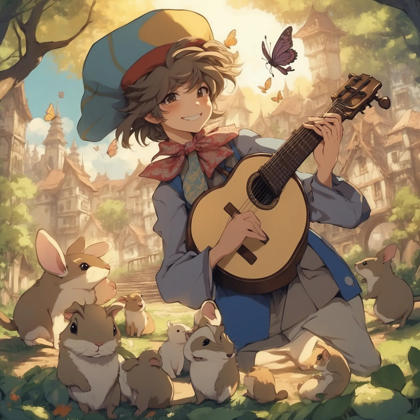 Illustration from the story The Pied Piper… and BUTTERFLIES!